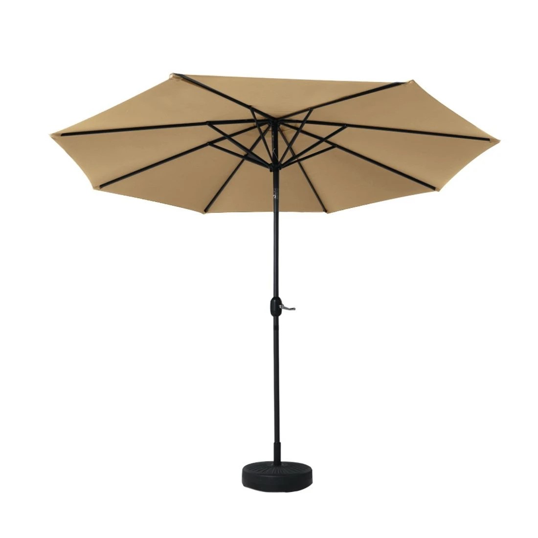 4 Instahut 2.7m Outdoor Umbrella W/base Pole Stand Garden Sun
 - White, 4 of 6