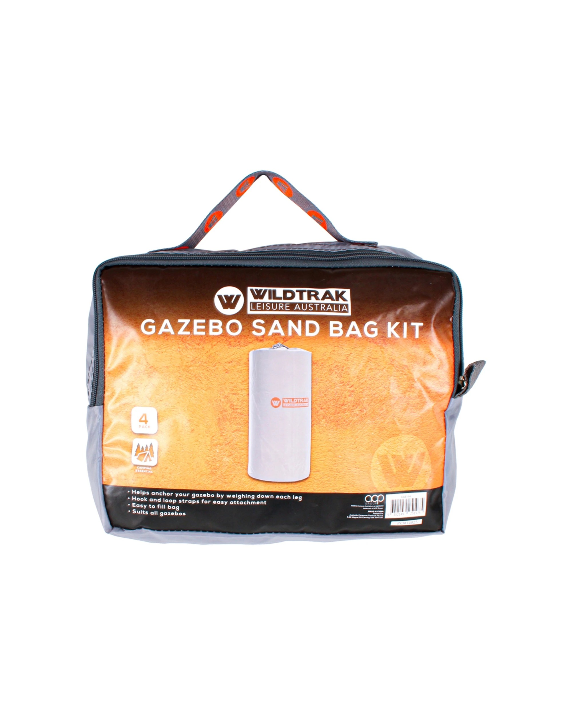 2 Wildtrak Sand Bag Kit Accessory For Gazebo 4 Pack Hook And Loop Straps - Grey, 2 of 3