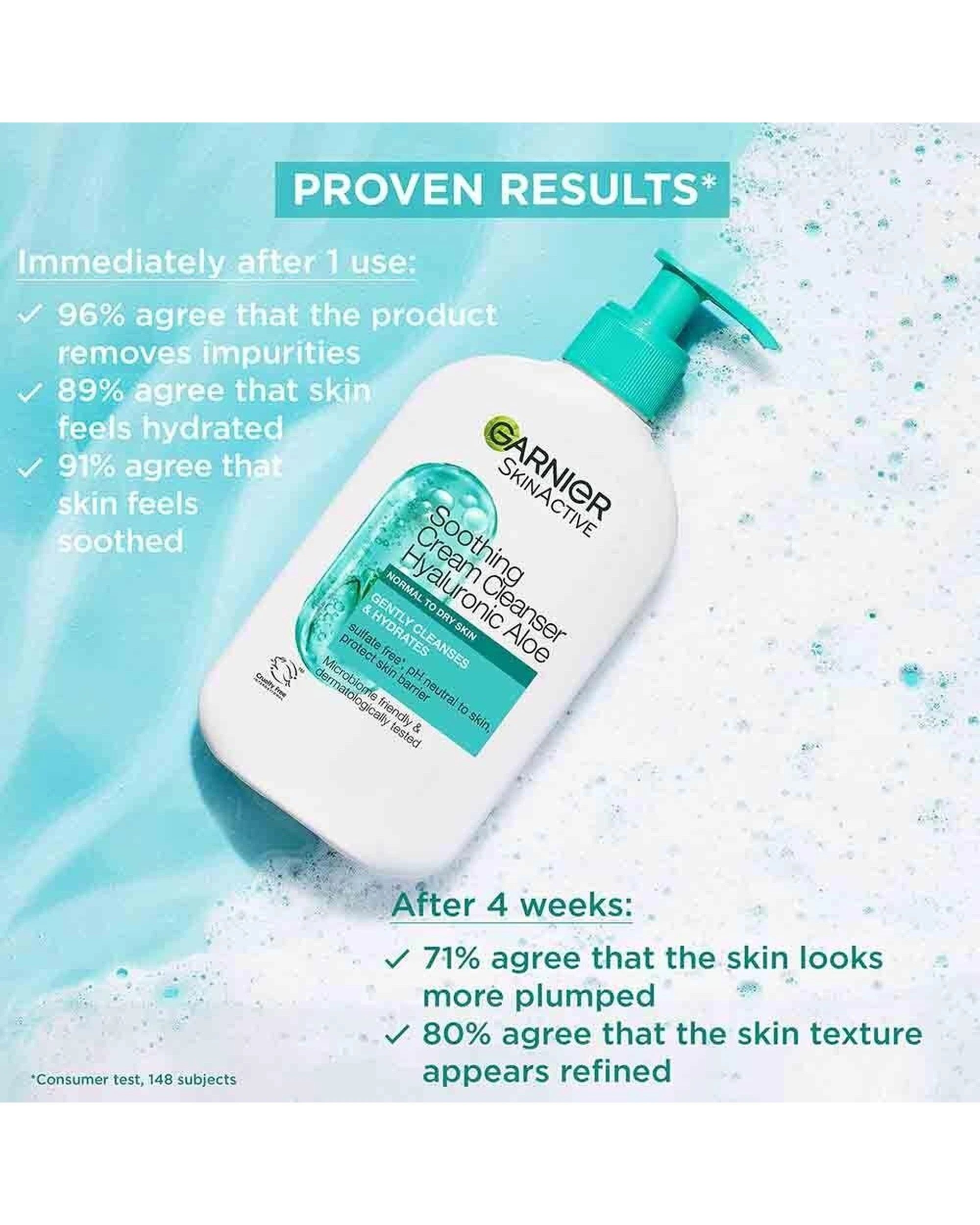5 3 x Garnier SkinActive Soothing Hyaluronic Aloe Cream Cleanser 250mL, 5 of 8