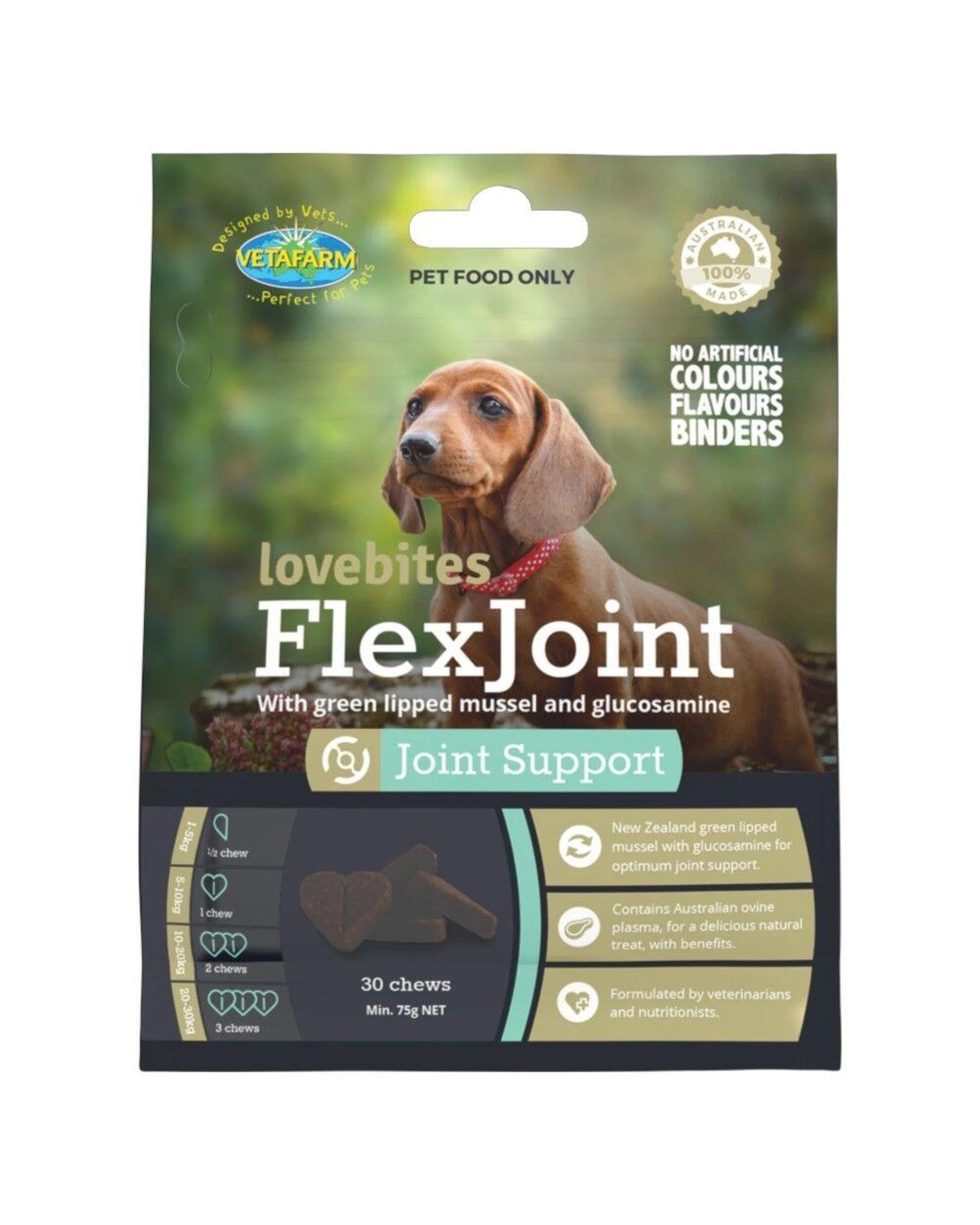 3 Vetafarm Lovebites FlexiJoint Joint Support Dog Chew 30 Pack, 3 of 6