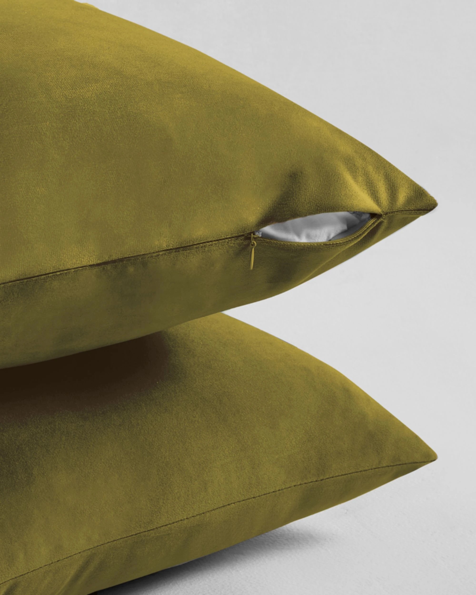 2 Gioia Casa 2-Pack Velvet Cushion Covers 45x45cm - Olive Green, 2 of 2