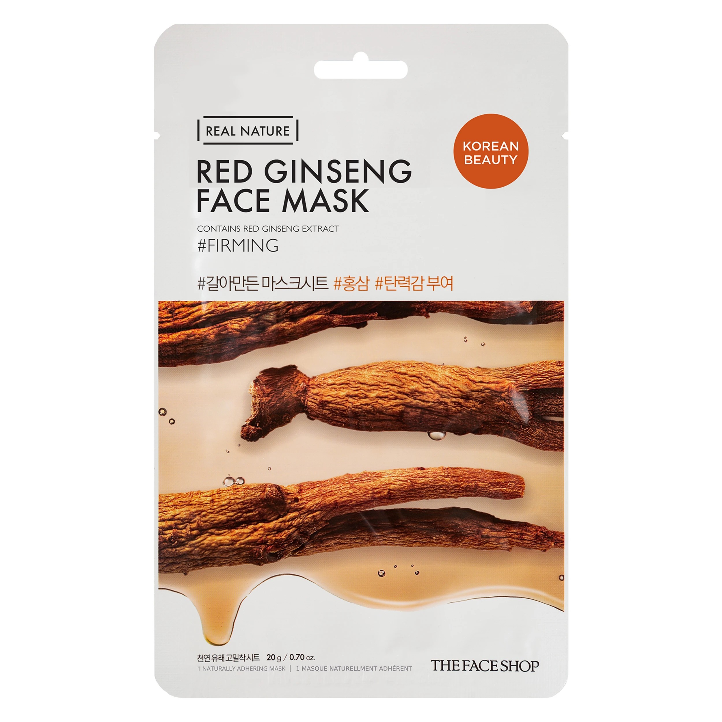 1 The Face Shop  Real Nature Red Ginseng Face Mask 20g, 1 of 5
