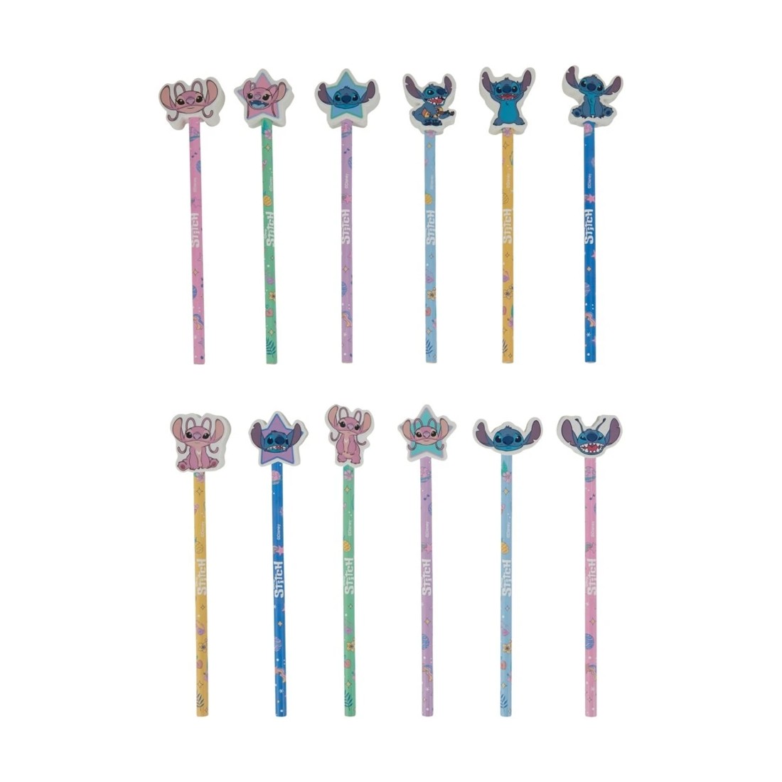 2 Disney Stitch Pencil and Eraser Set, 2 of 4