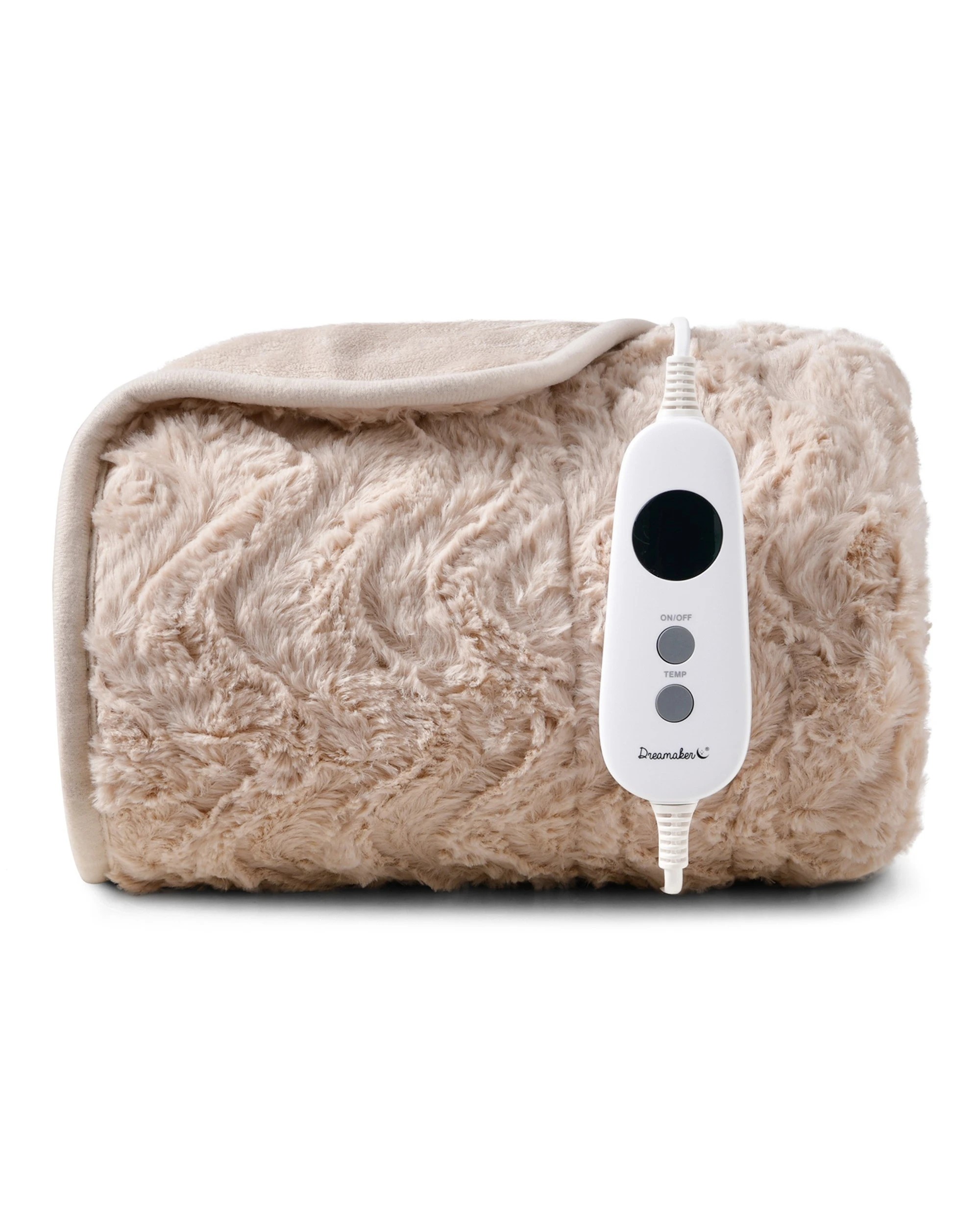 2 Dreamaker Felix 500gsm Faux Fur Heated Throw 130x160cm - Natural, 2 of 7