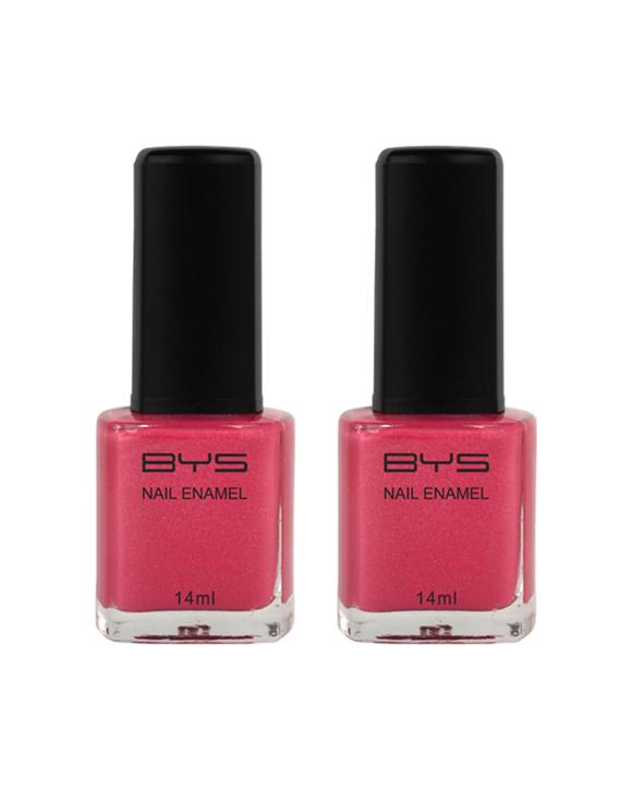 BYS 2PK BYS Temperamental Nail Polish Long Wearing Chip Resistant 14ml - Pink