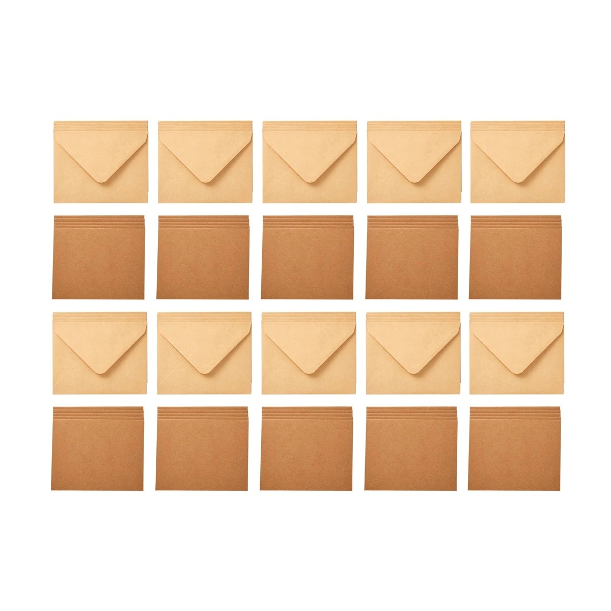 2 50 Pack Cards with Envelopes - Kraft, 2 of 3
