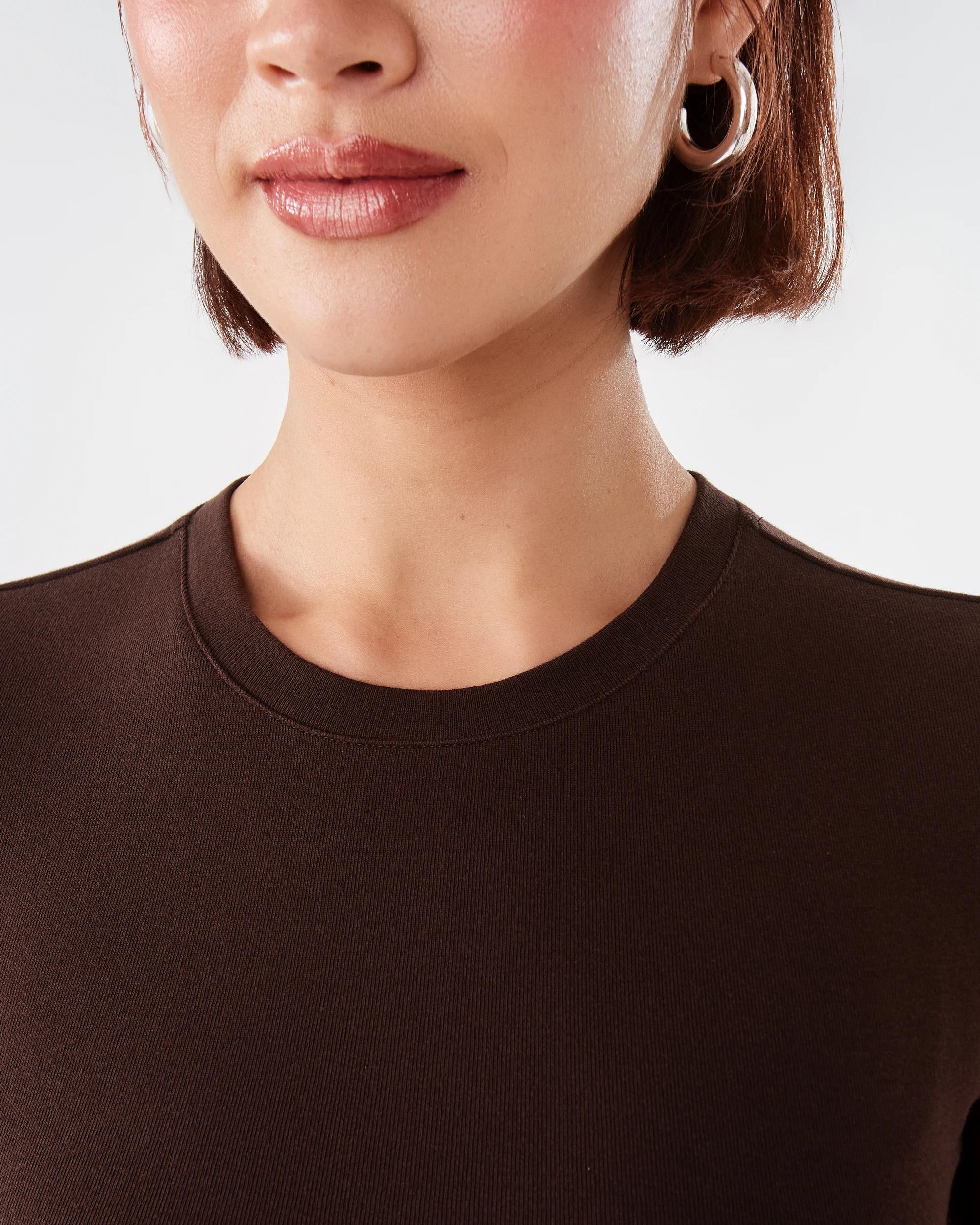 6 Long Sleeve Neat Fit T-shirt Melt Brown, 6 of 6