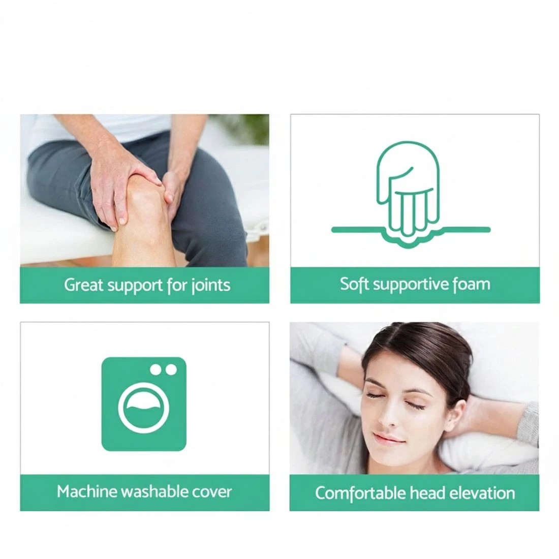 6 Giselle Bedding Wedge Pillow  Twin Pack - Beige, 6 of 6