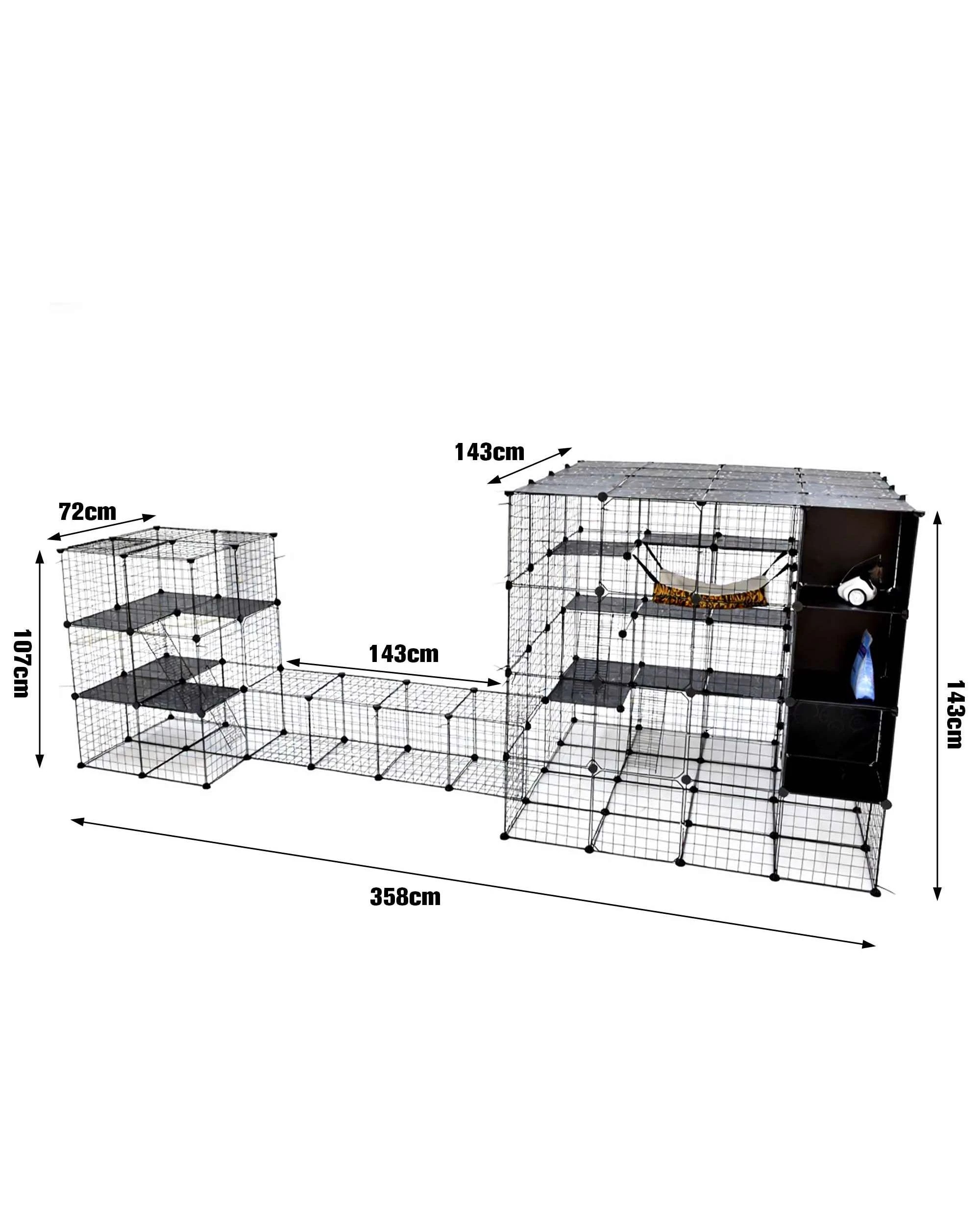 8 Advwin Cat Cage Enclosure Pet House 3 Tier+4 Tier, 8 of 8