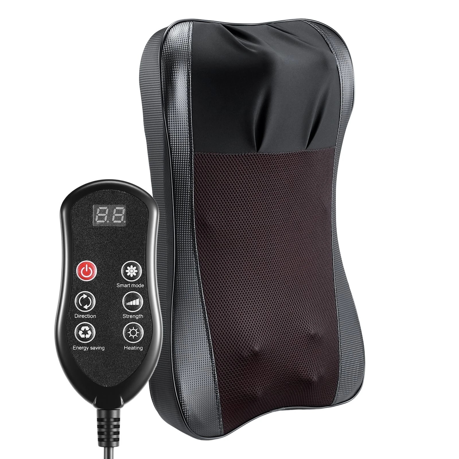 5 Maxkon Heated Shiatsu Back Massager Cushion for Neck, Shoulders & Lumbar with 3 Speeds for Home Office Car, 5 of 6