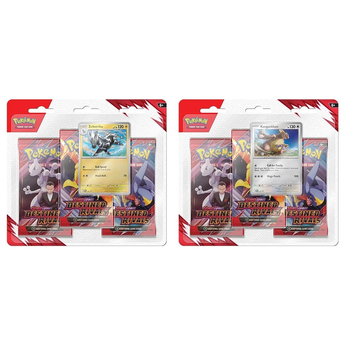 1 Pokemon Trading Card Game: Scarlet & Violet Destined Rivals Three-Booster Blister Pack - Assorted