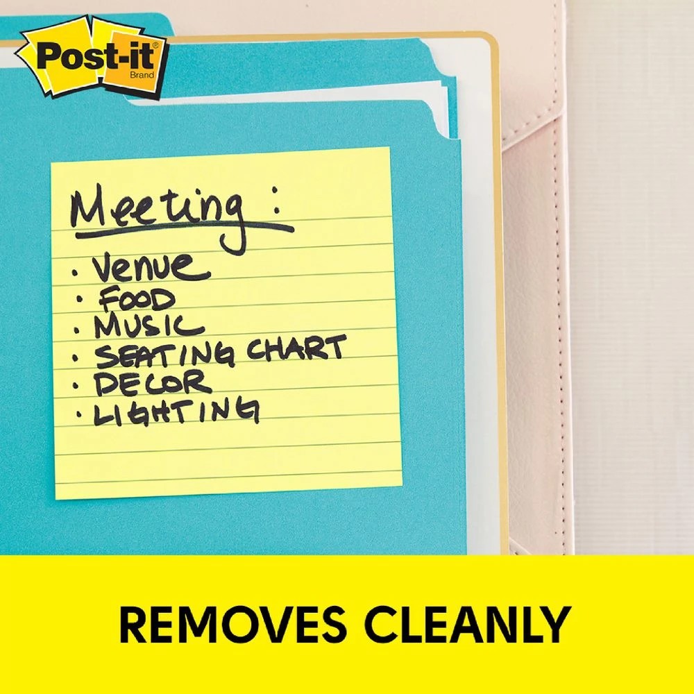 5 Post-it Lined Notes 101 x 152mm Yellow, 5 of 6