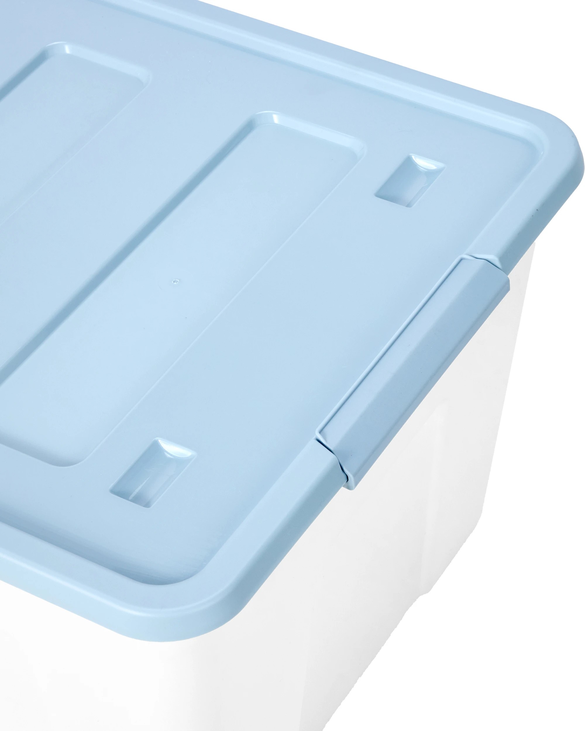 4 60L Storage Tub on Wheels with Blue Lid, 4 of 5