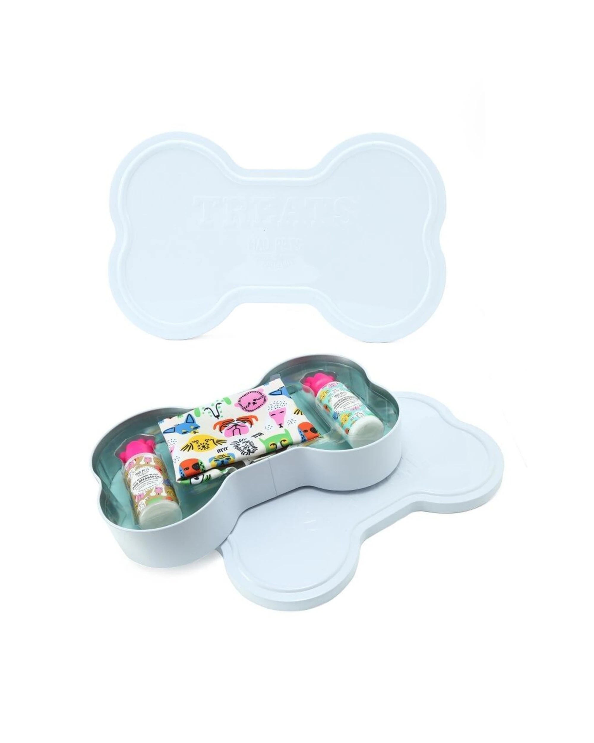 4 Mad Pets Dog Grooming Gift Set Bone Tin Oatmeal & Chamomile 2PK 100ml - White, 4 of 4