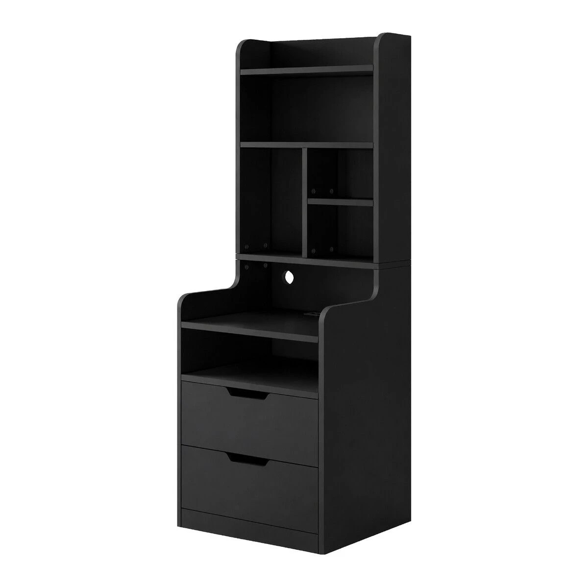 LUXSUITE 2-in-1 Bedroom Bedside Table Cabinet with RGB LED Lighting ...