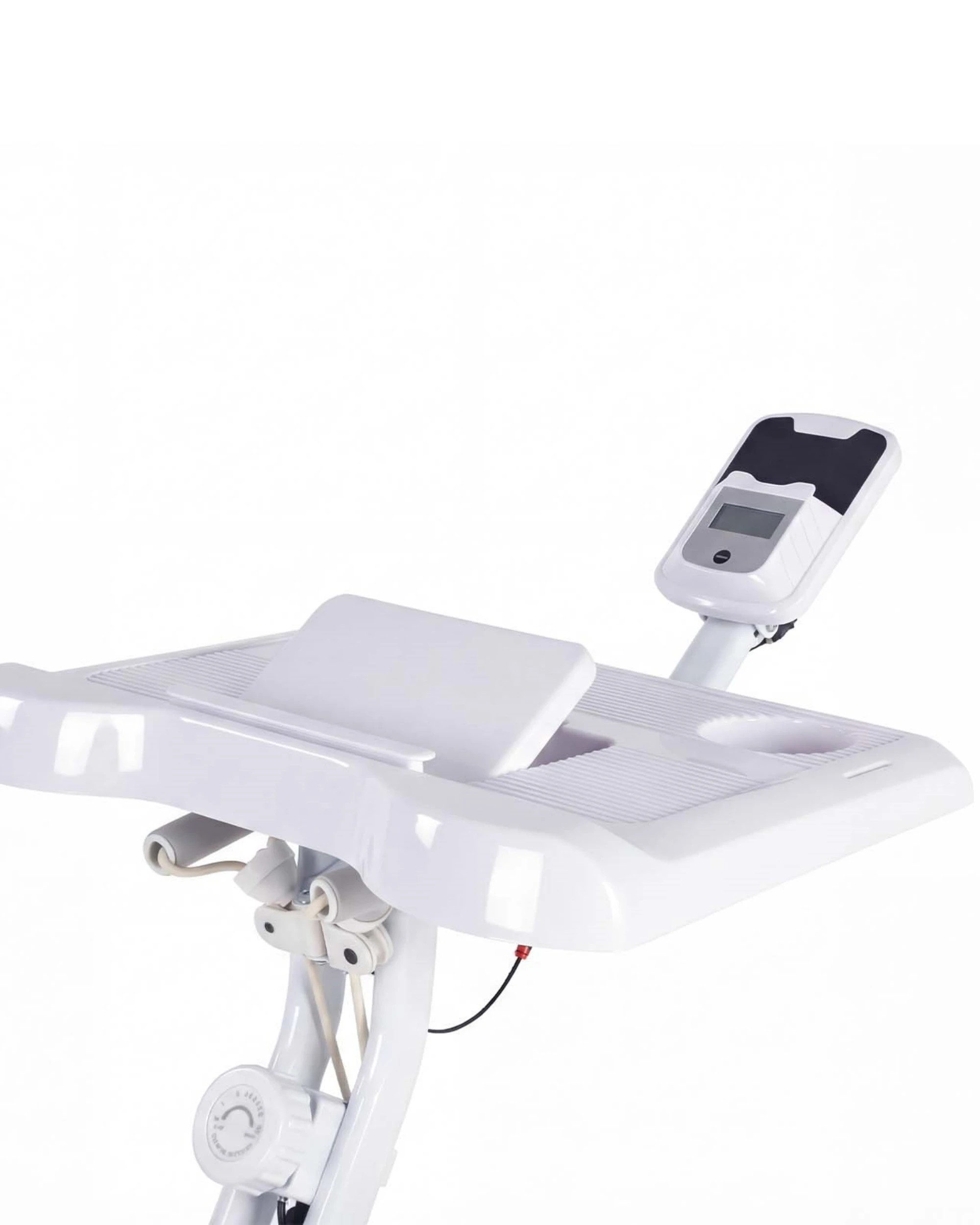 3 Advwin Folding Exercise Bike with Table - White, 3 of 9
