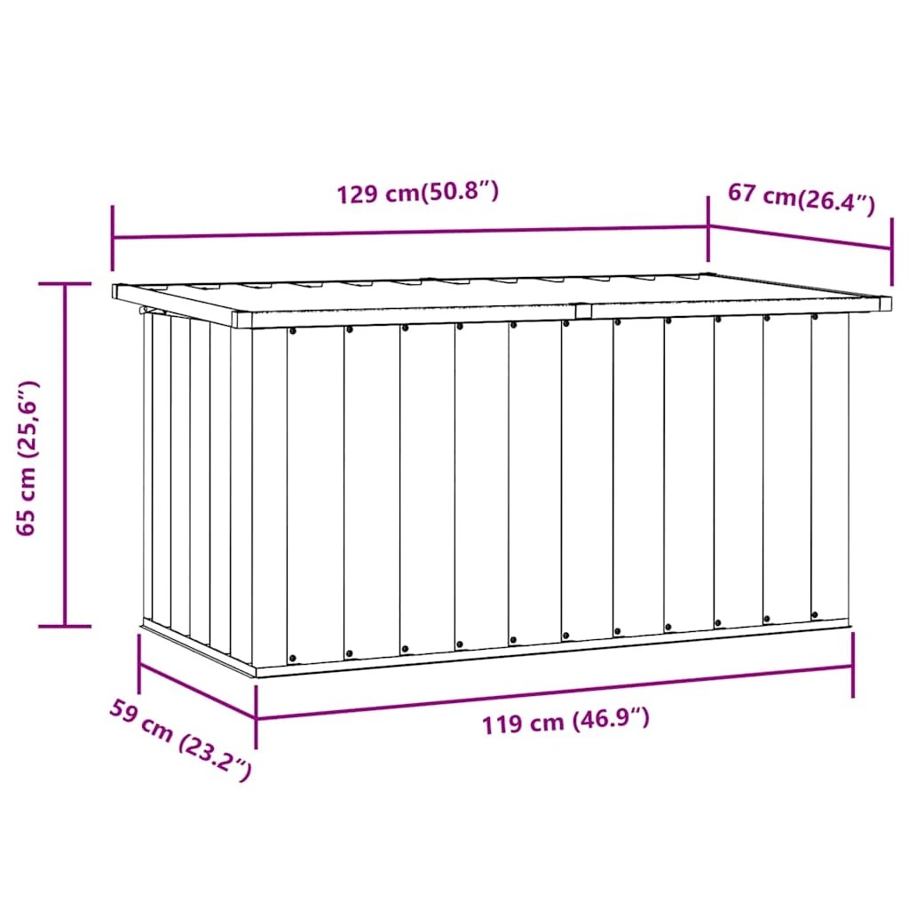 10 Vidaxl Storage Box Garden Cushion Box - Grey, 10 of 10
