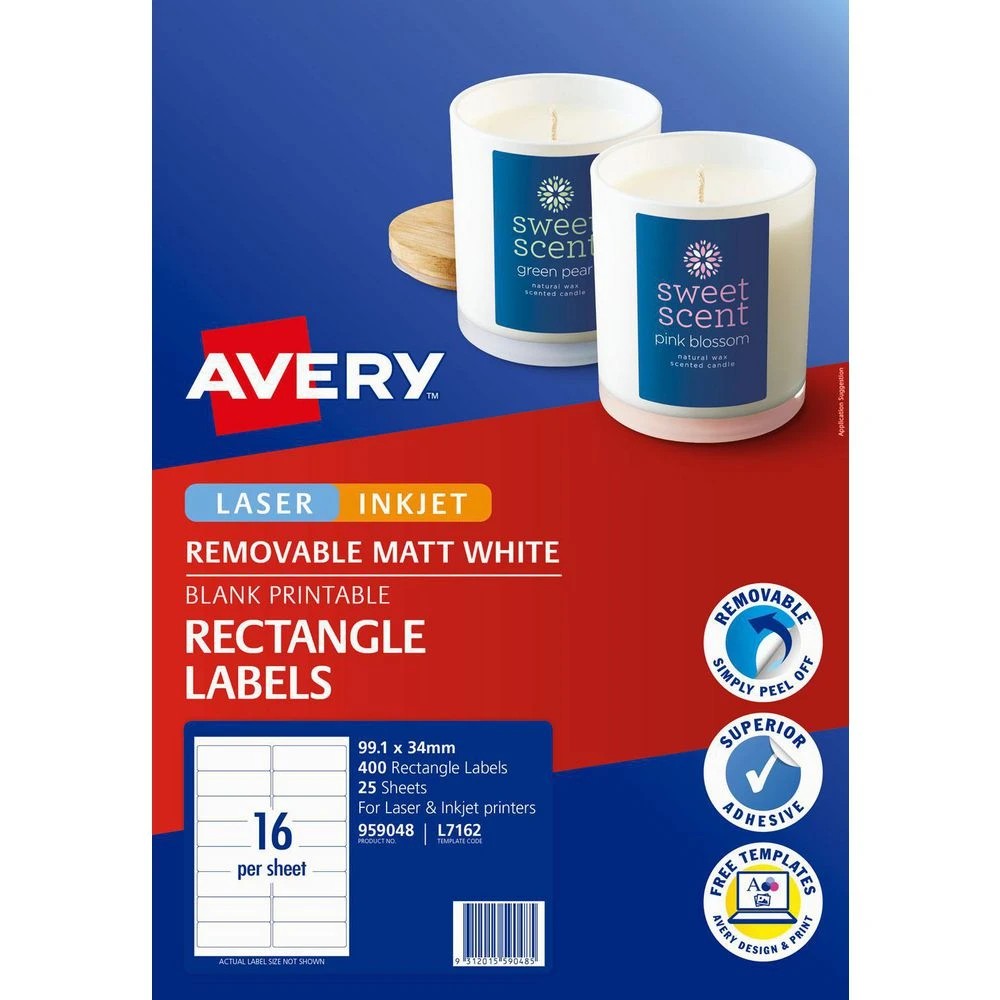 2 Avery Removable Multi-purpose Labels 16UP 25 Pack, 2 of 2