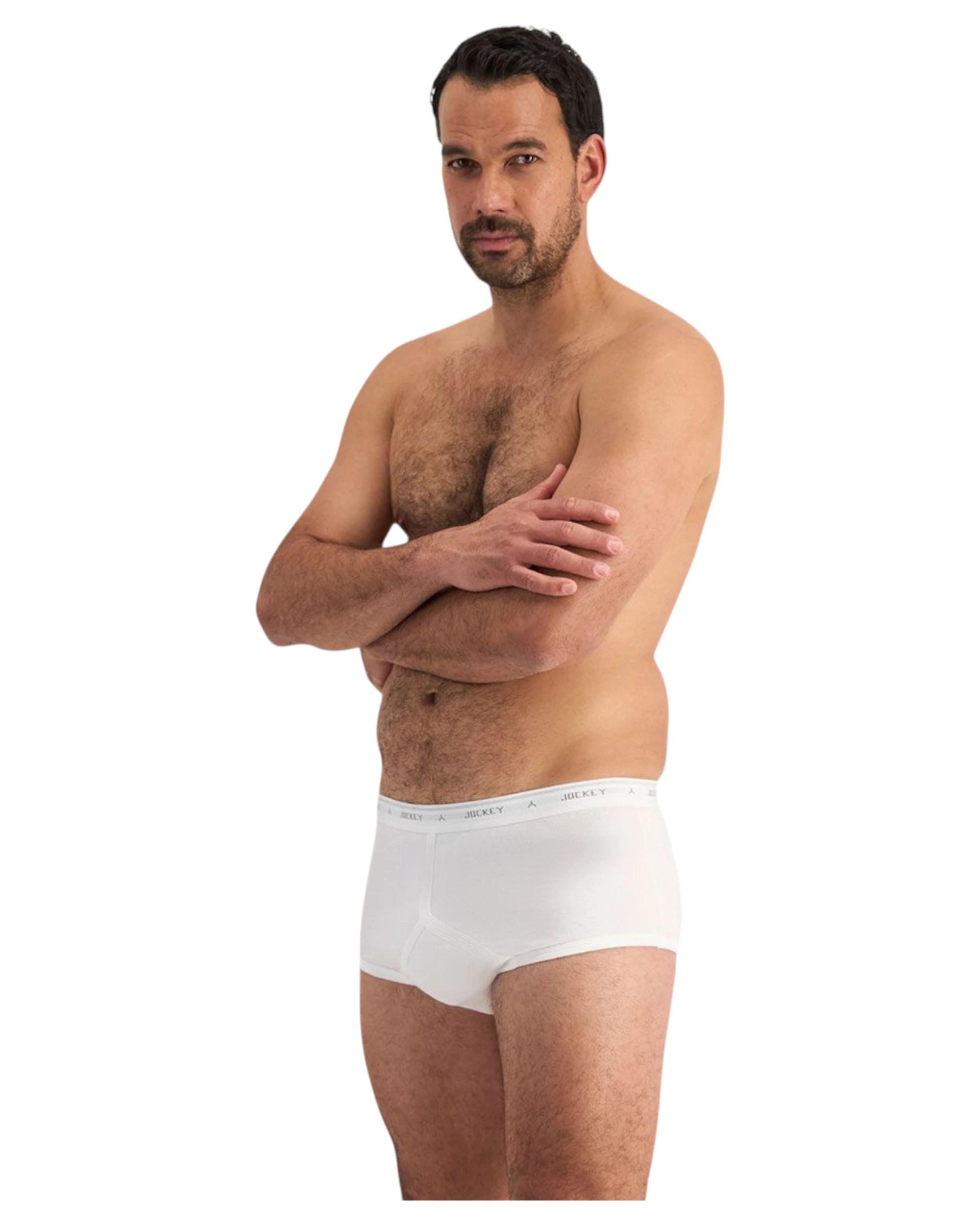 4 Jockey 2 Pack Mens Y-Front Briefs Original Classic White Underwear WHITE, 4 of 4