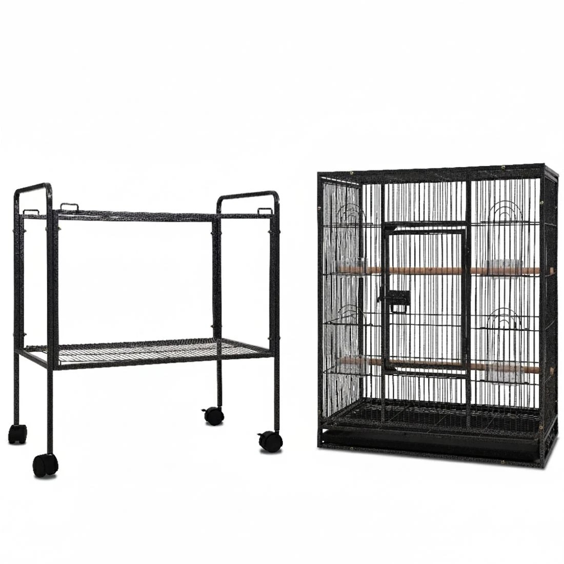 6 i.Pet Bird Cage 144cm Large Aviary - Black, 6 of 9