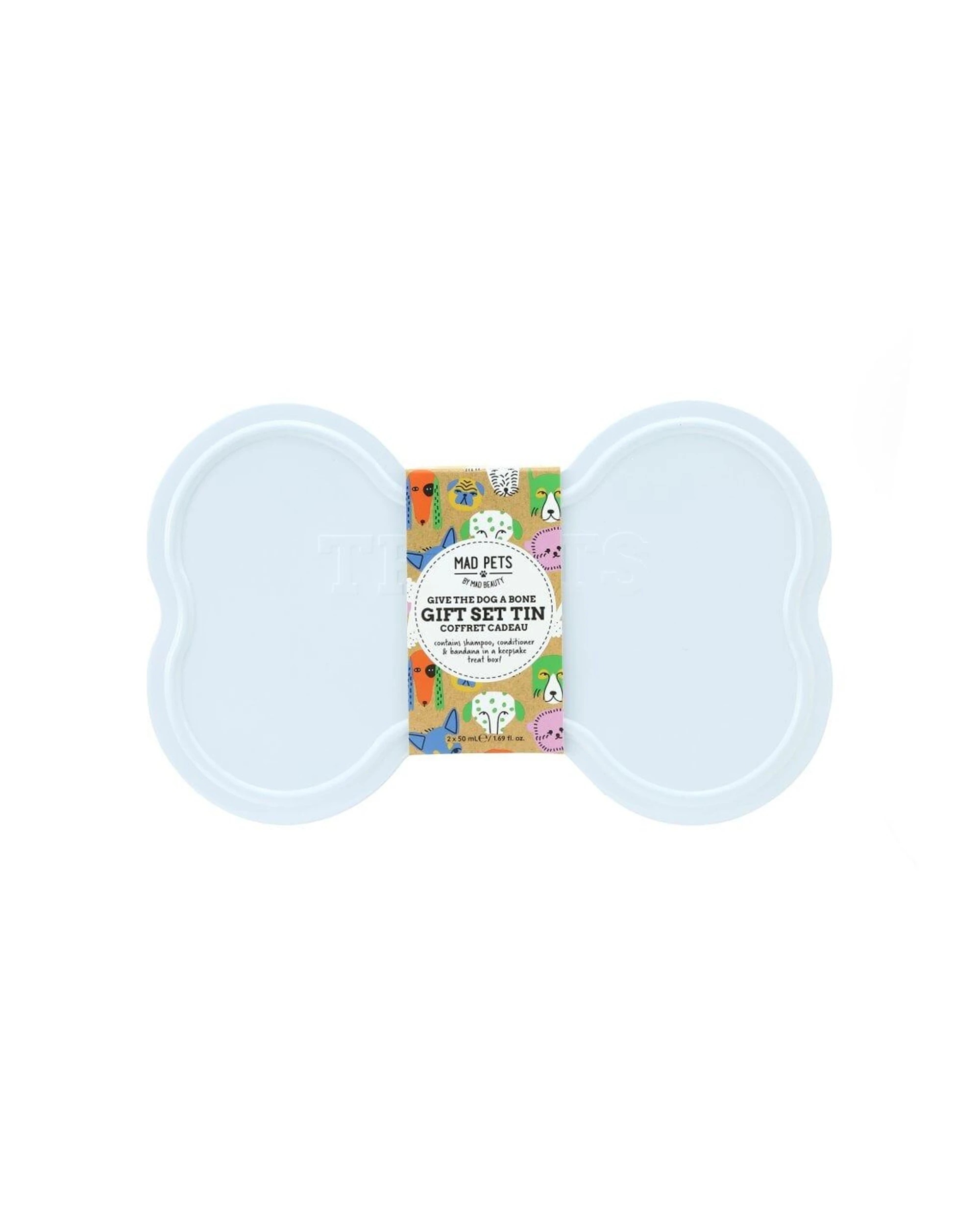 2 Mad Pets Dog Grooming Gift Set Bone Tin Oatmeal & Chamomile 2PK 100ml - White, 2 of 4