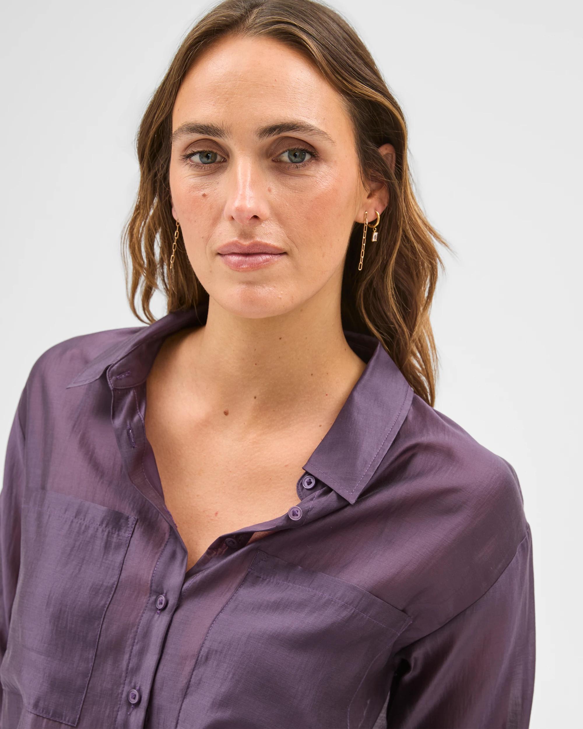 4 Preview Soft Patch Pocket Shirt PLUM, 4 of 6