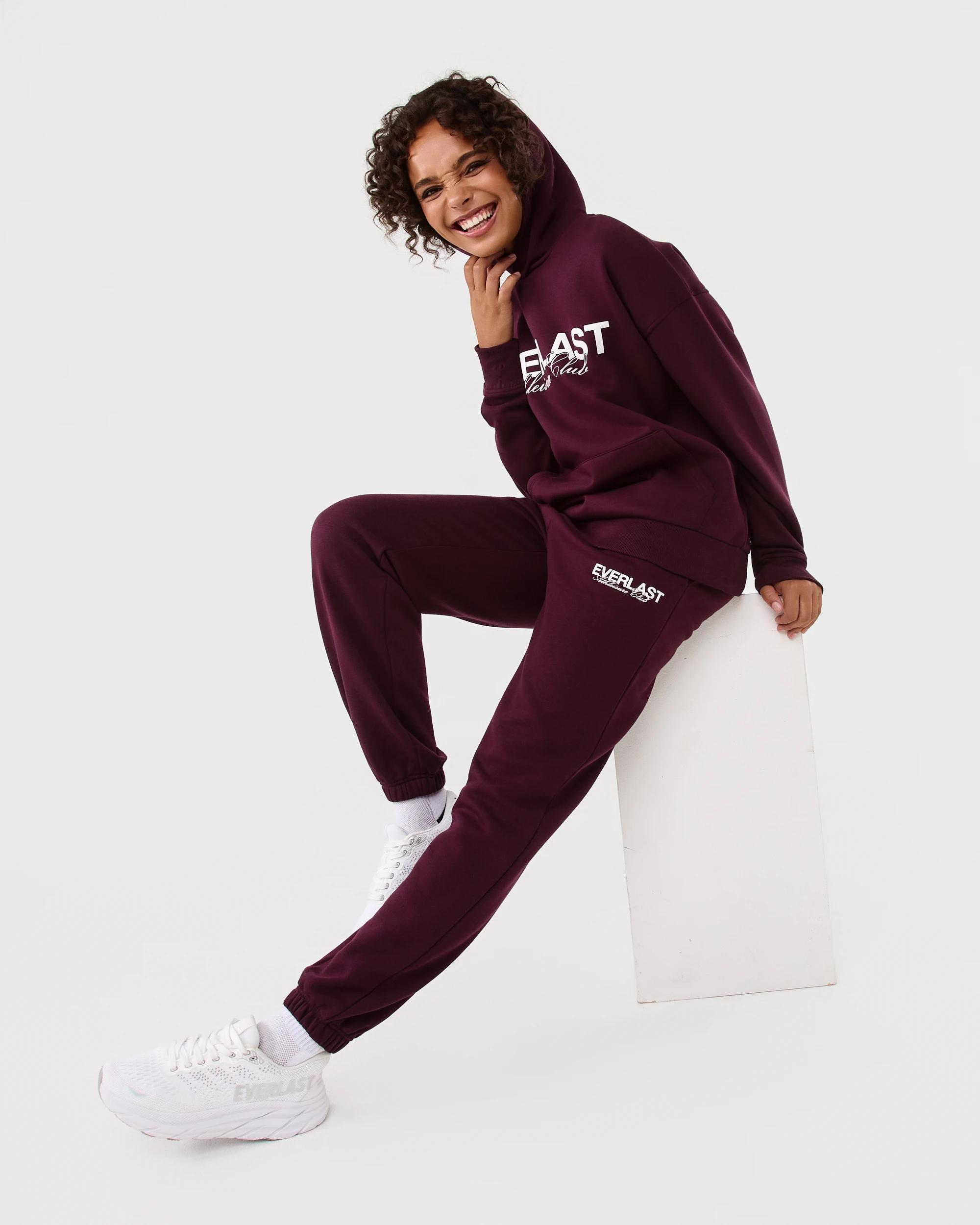 7 Everlast Womens Street Trackpants Deep Plum, 7 of 7