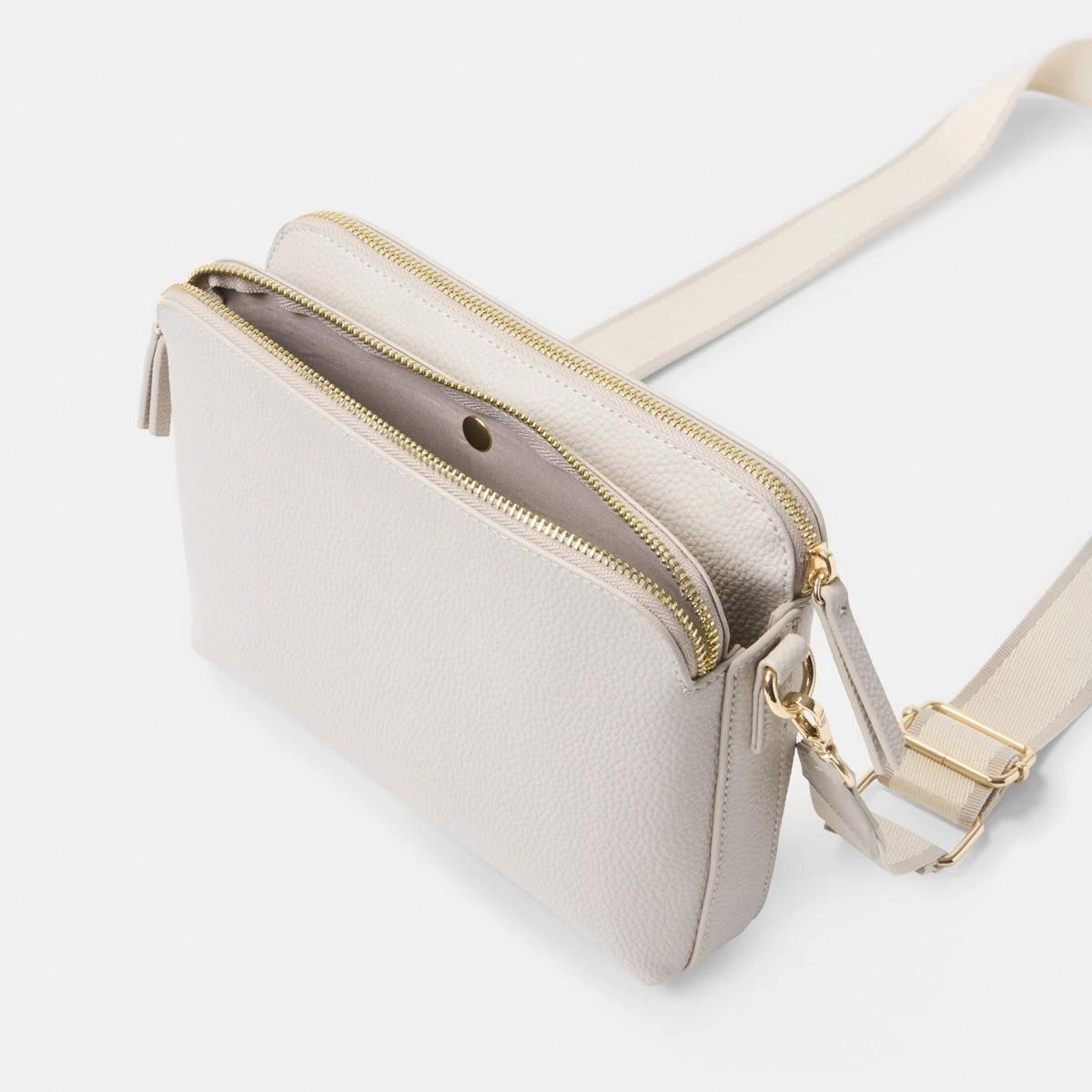 4 Double Pocket Crossbody Bag SMOKEY TAUPE, 4 of 6