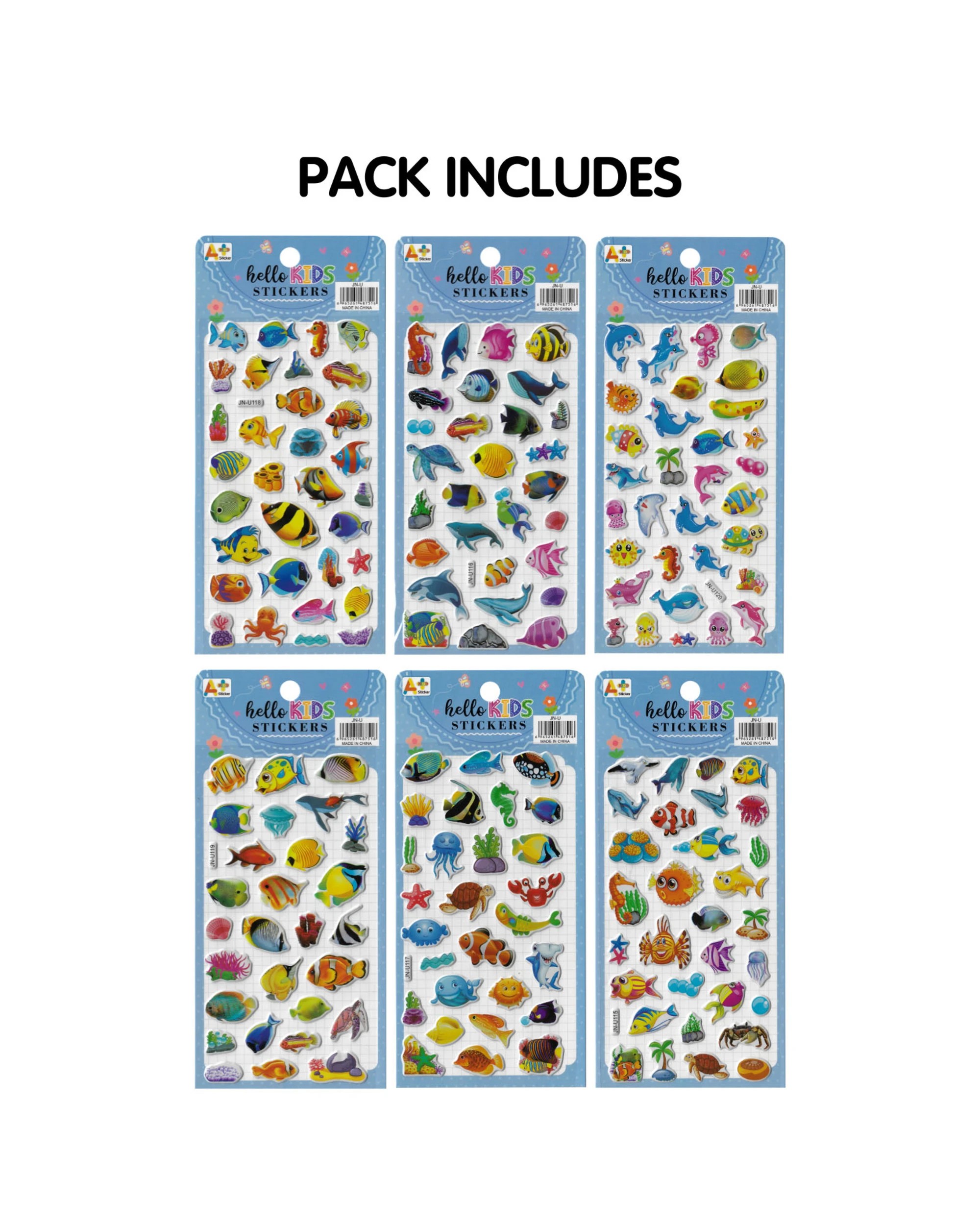 2 Party Maker Sea Creature Stickers 6 Sheets - Multi, 2 of 3