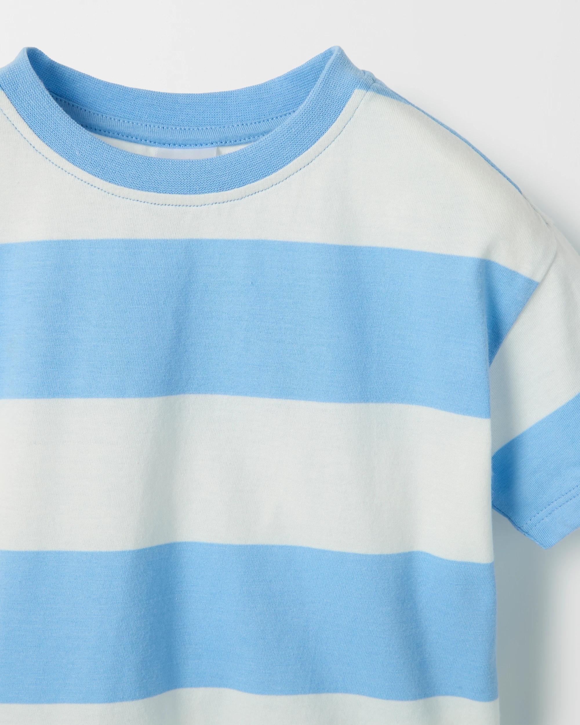 5 Target Baby Baby Organic Cotton Oversized Print T-Shirt BLUE STRIPE DELLAROBIA, 5 of 5