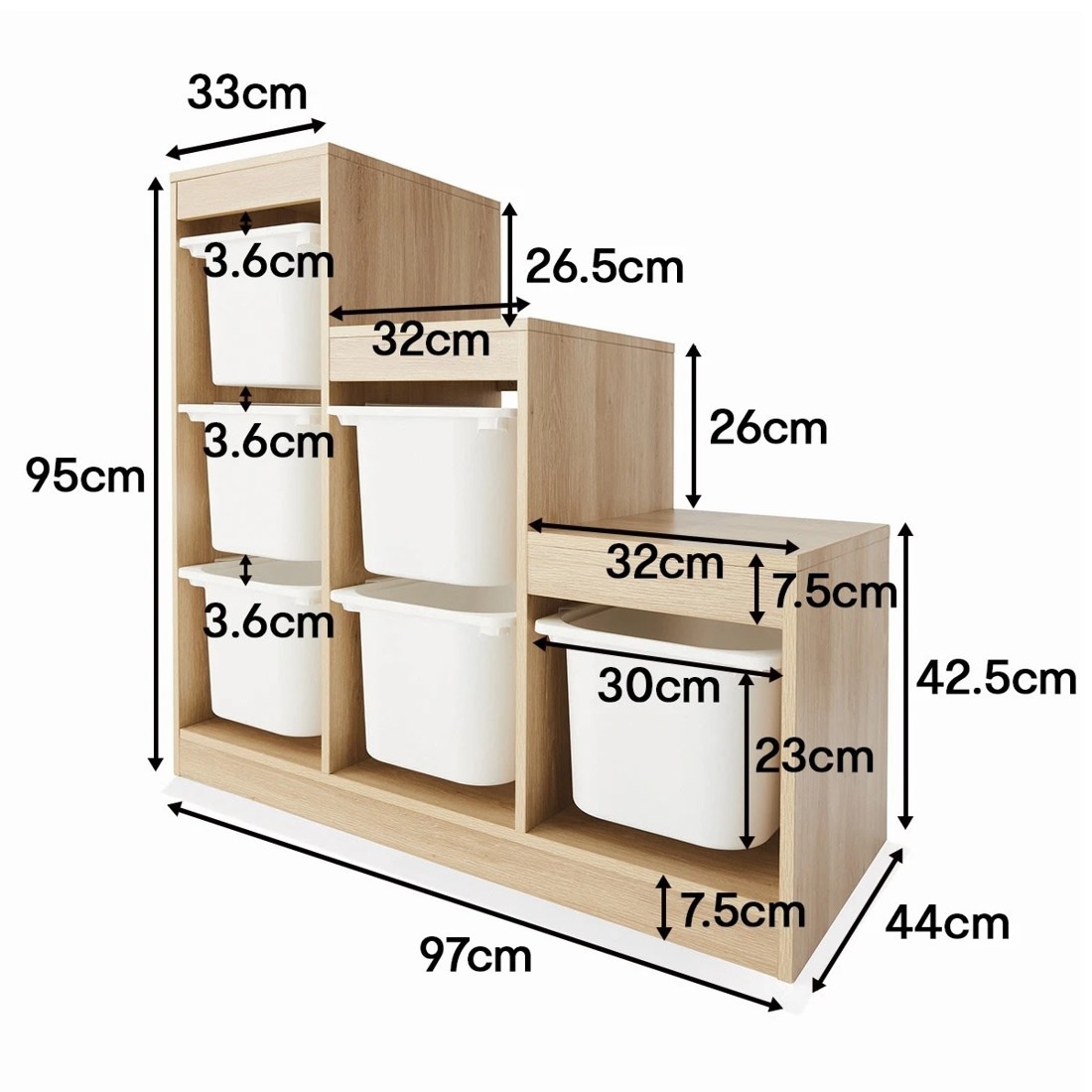 6 Tiered Unit 6 Tub Organiser, 6 of 6
