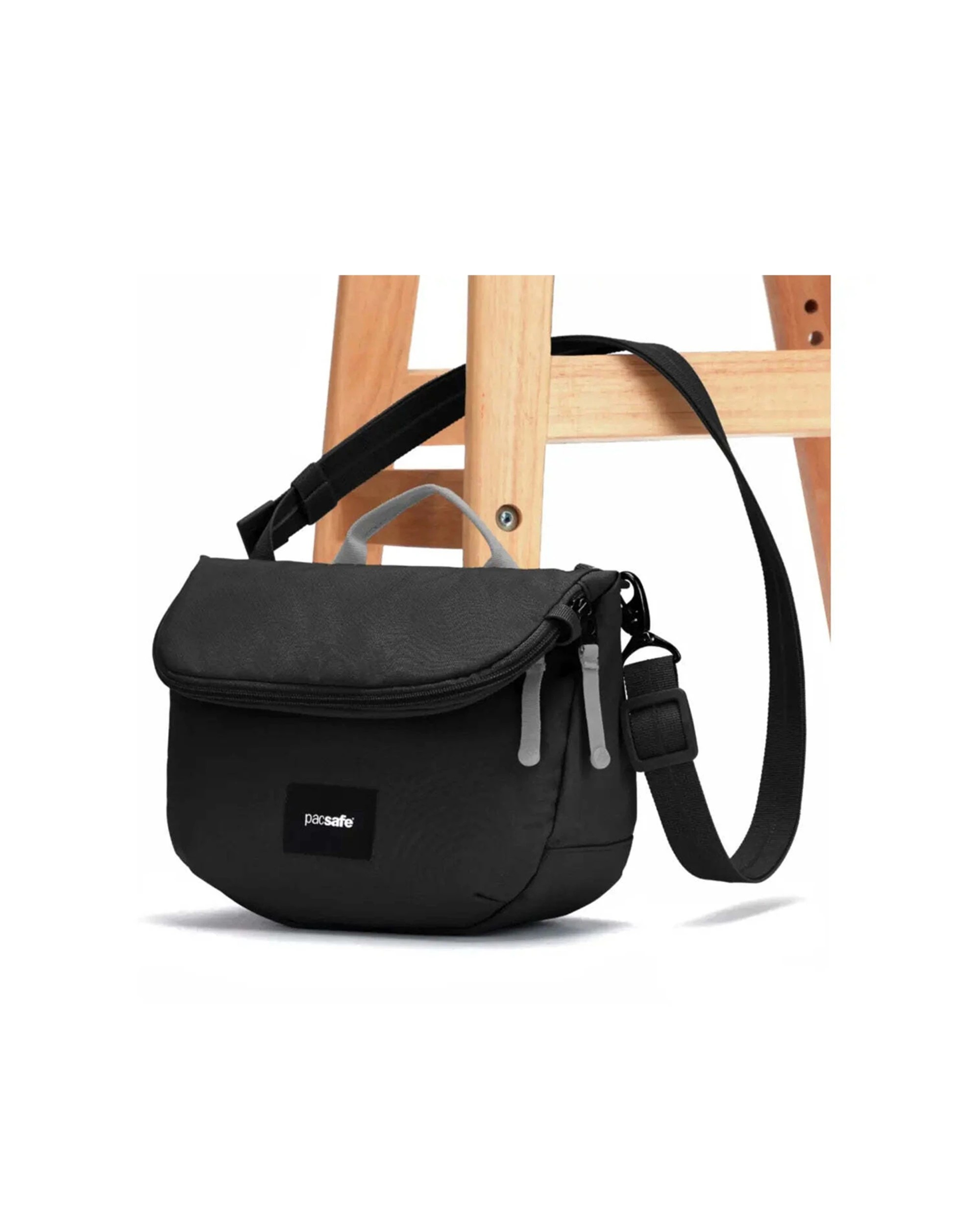 8 Pacsafe Go Anti-Theft Saddle Crossbody Bag RFIDsafe Blocking Pockets Cut Resistant Jet - Black, 8 of 9