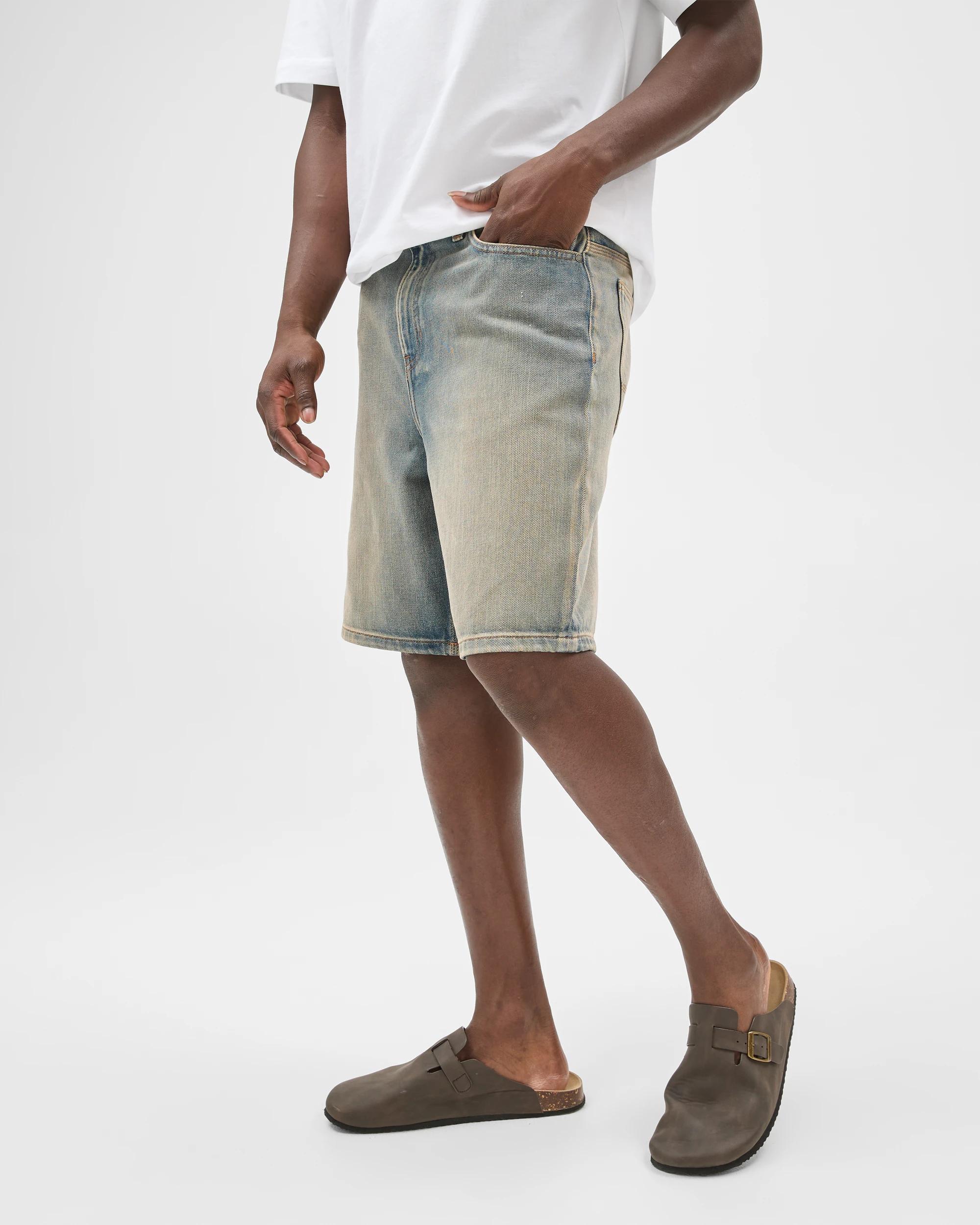 3 Commons Loose Fit Denim Shorts MUDDY INDIGO, 3 of 6
