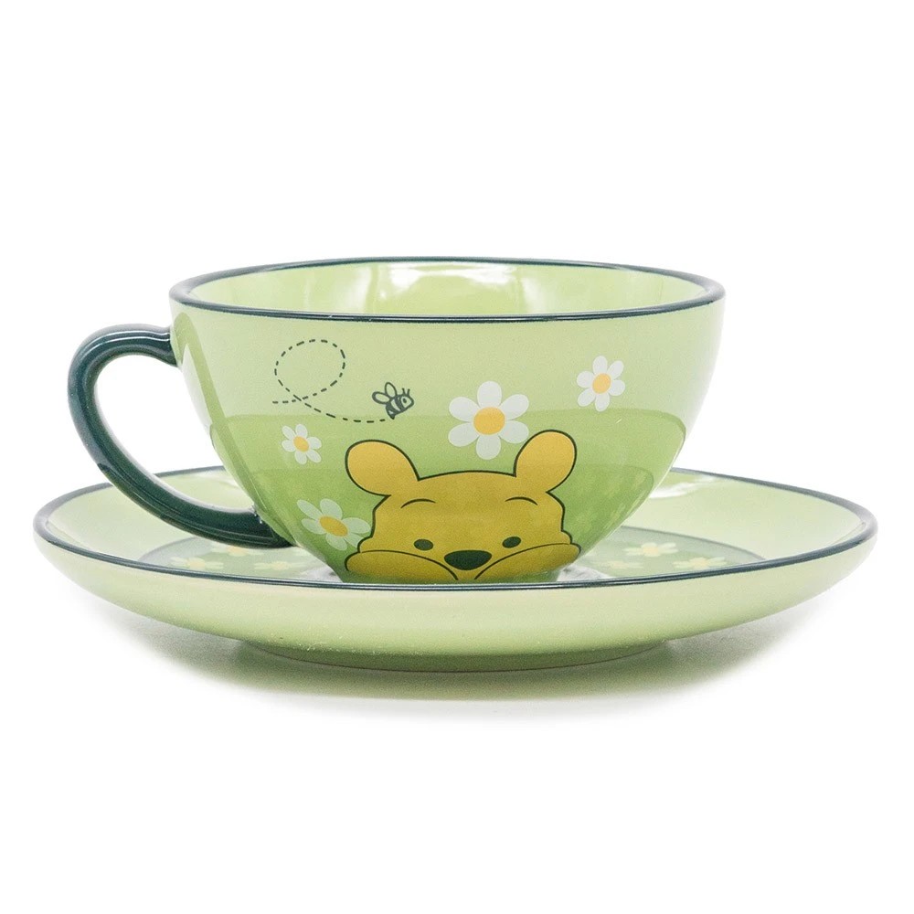 1 Disney - Winnie The Pooh Daisies Teacup with Saucer - Green, 1 of 2