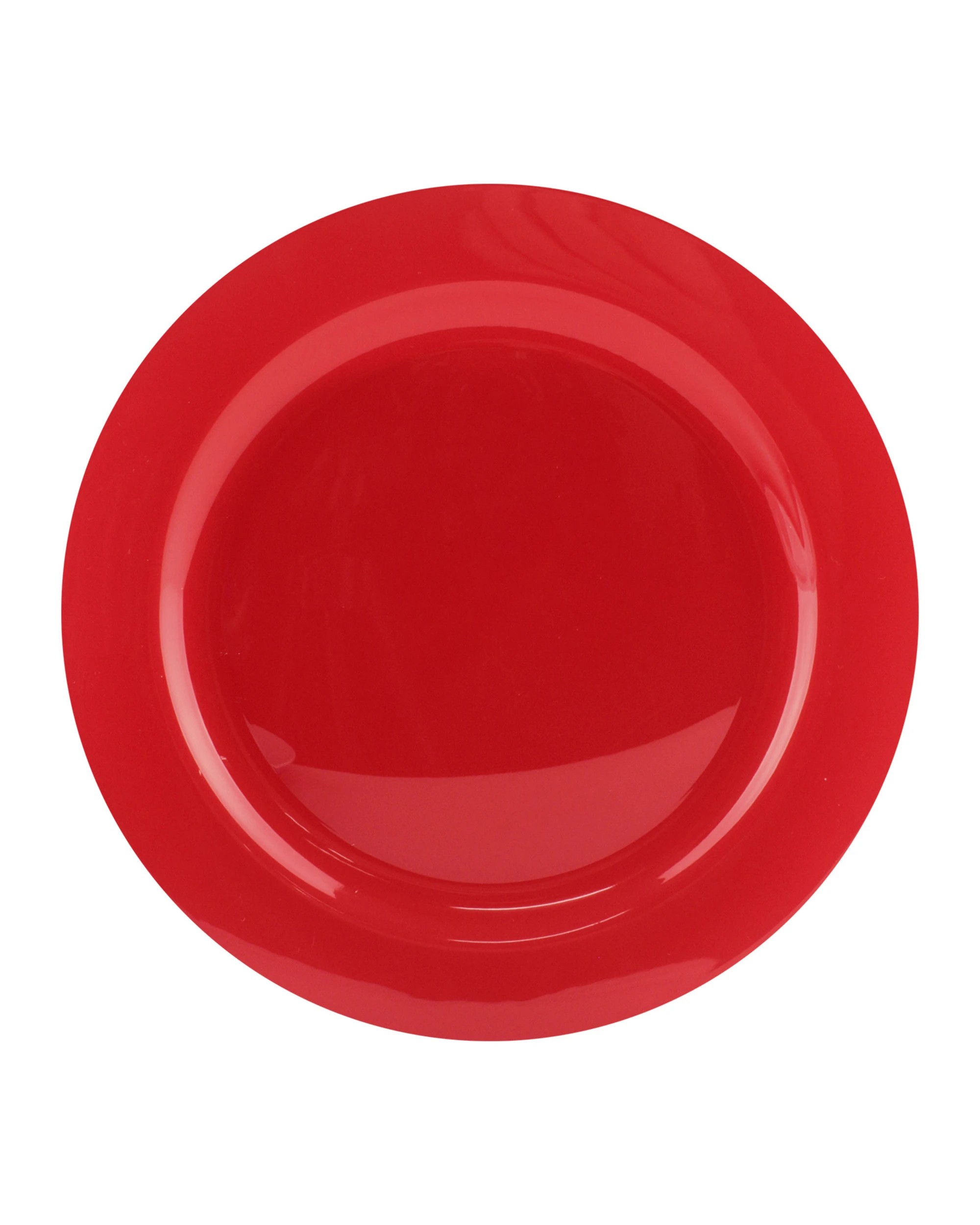 1 Partyware Red 18cm Plastic Reusable Plates Pack of 10 - Red, 1 of 2