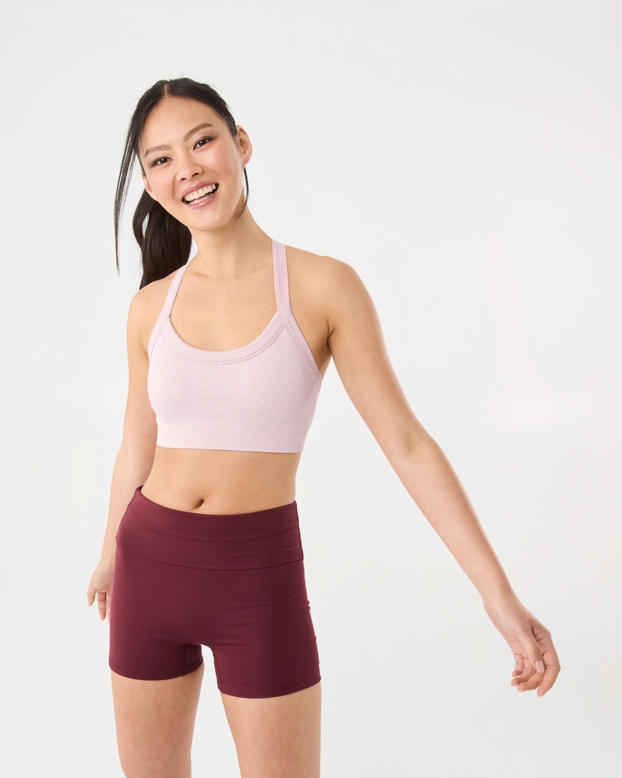 8 Active Womens Seamfree Support Crop Top Burn Pink, 8 of 8