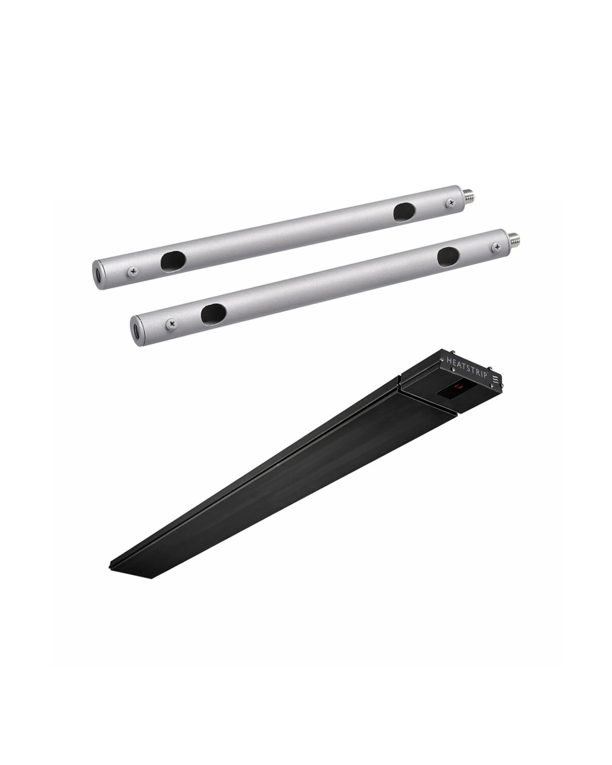 1 Heatstrip 2400W Classic Heater with Remote and 30cm 2pc Heater Mount Pole Kit - Black, 1 of 6
