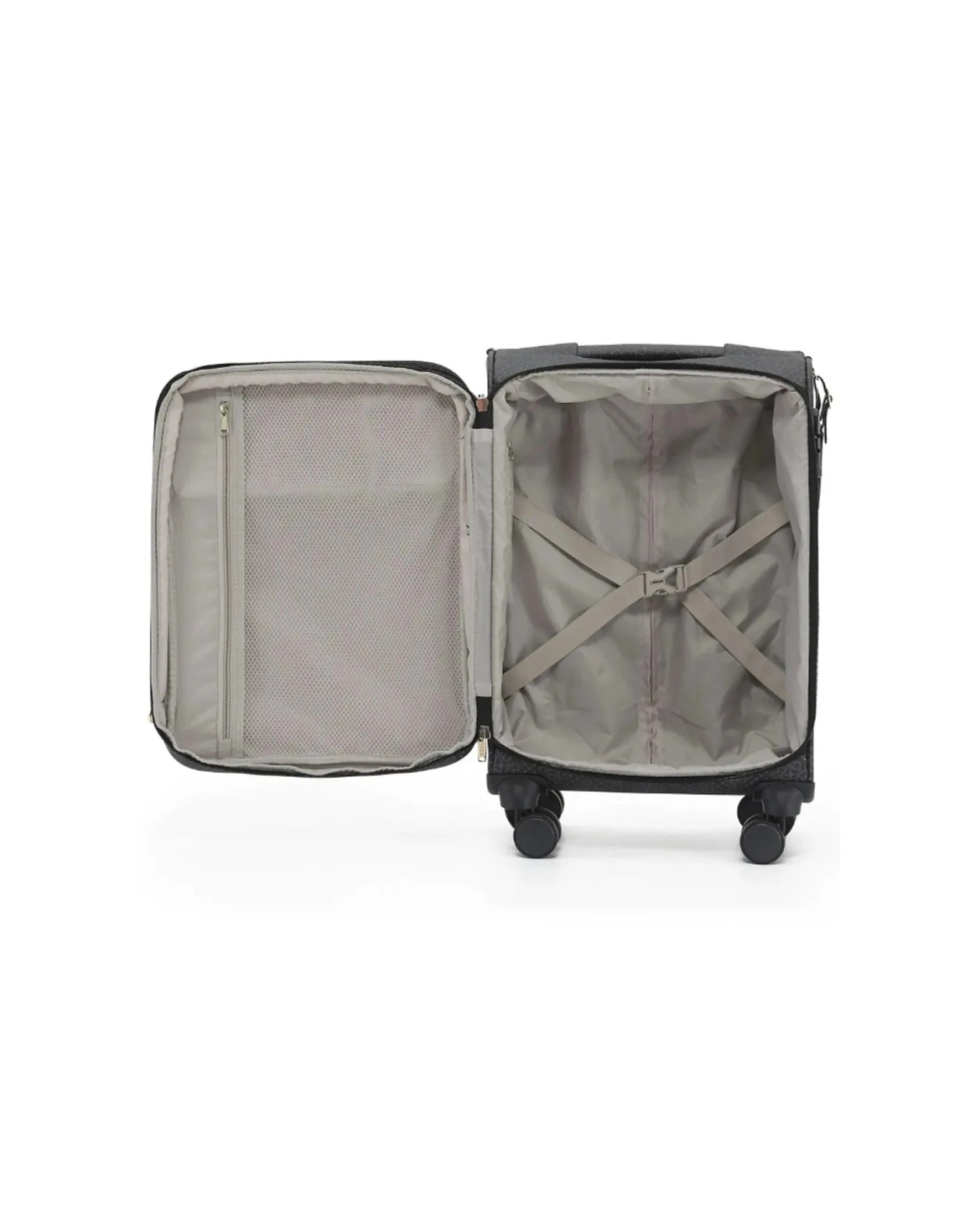 2 Tosca Willow 55 cm Carry-On Soft Shell Suitcase Travel Luggage Caviar - Charcoal, 2 of 3