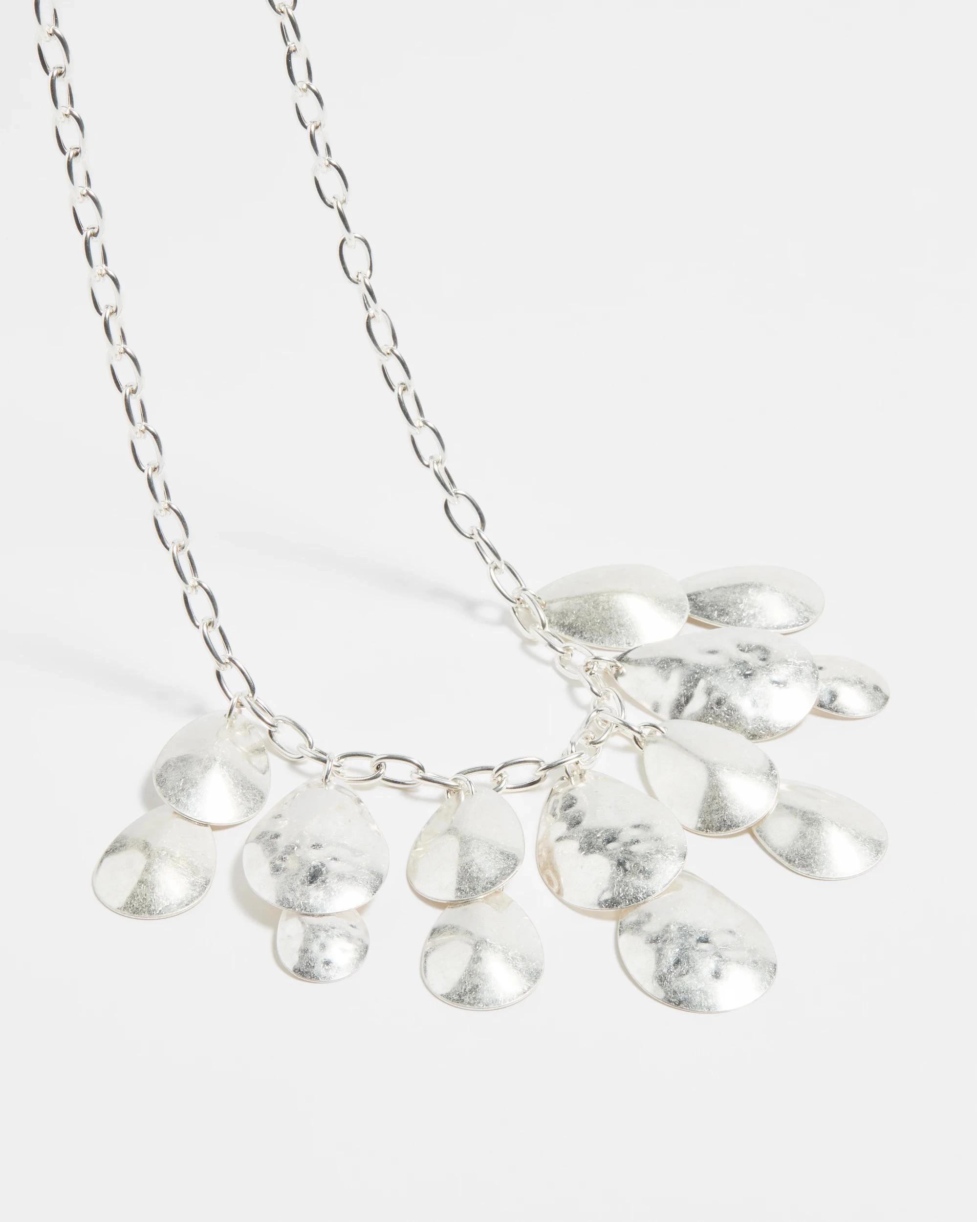 1 Target Tear Drop Statement Drop Necklace SILVER COLOURING, 1 of 1