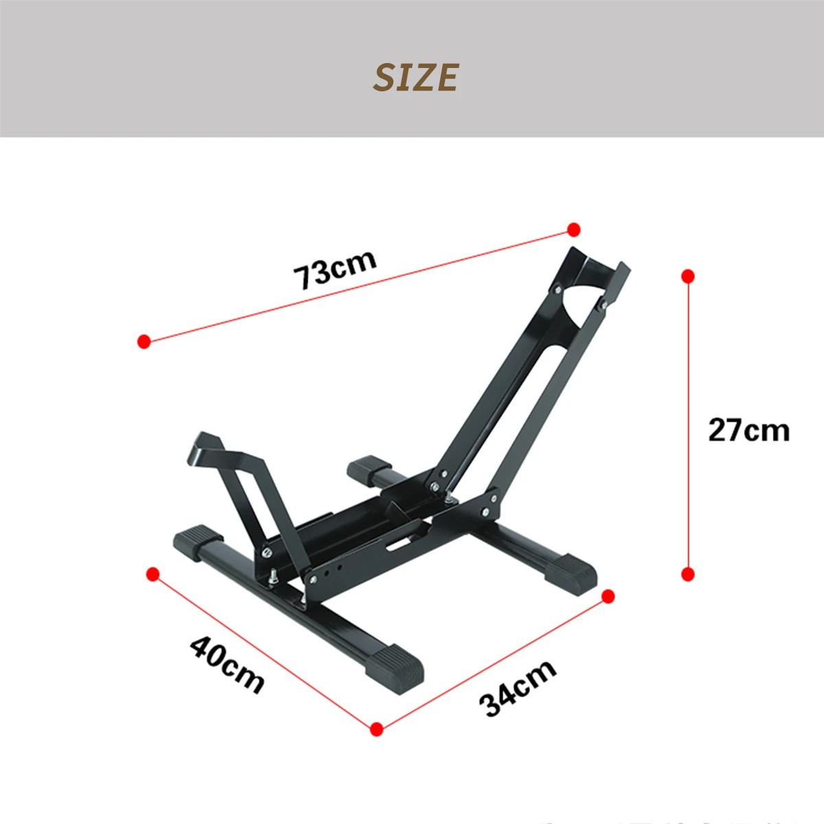 4 Elora Floor Rack Bicycle Storage Stand Road Bike Parking Repair Cycle Support Portable, 4 of 9