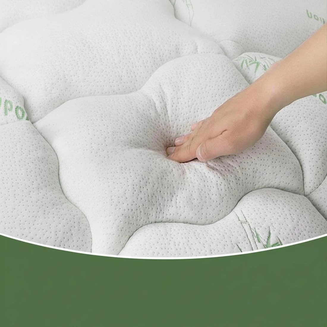 7 Giselle Mattress Topper 5cm Pillowtop toppers Bamboo Double - White, 7 of 9