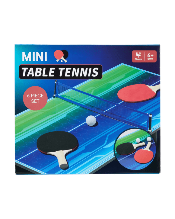 6 Piece Mini Table Tennis