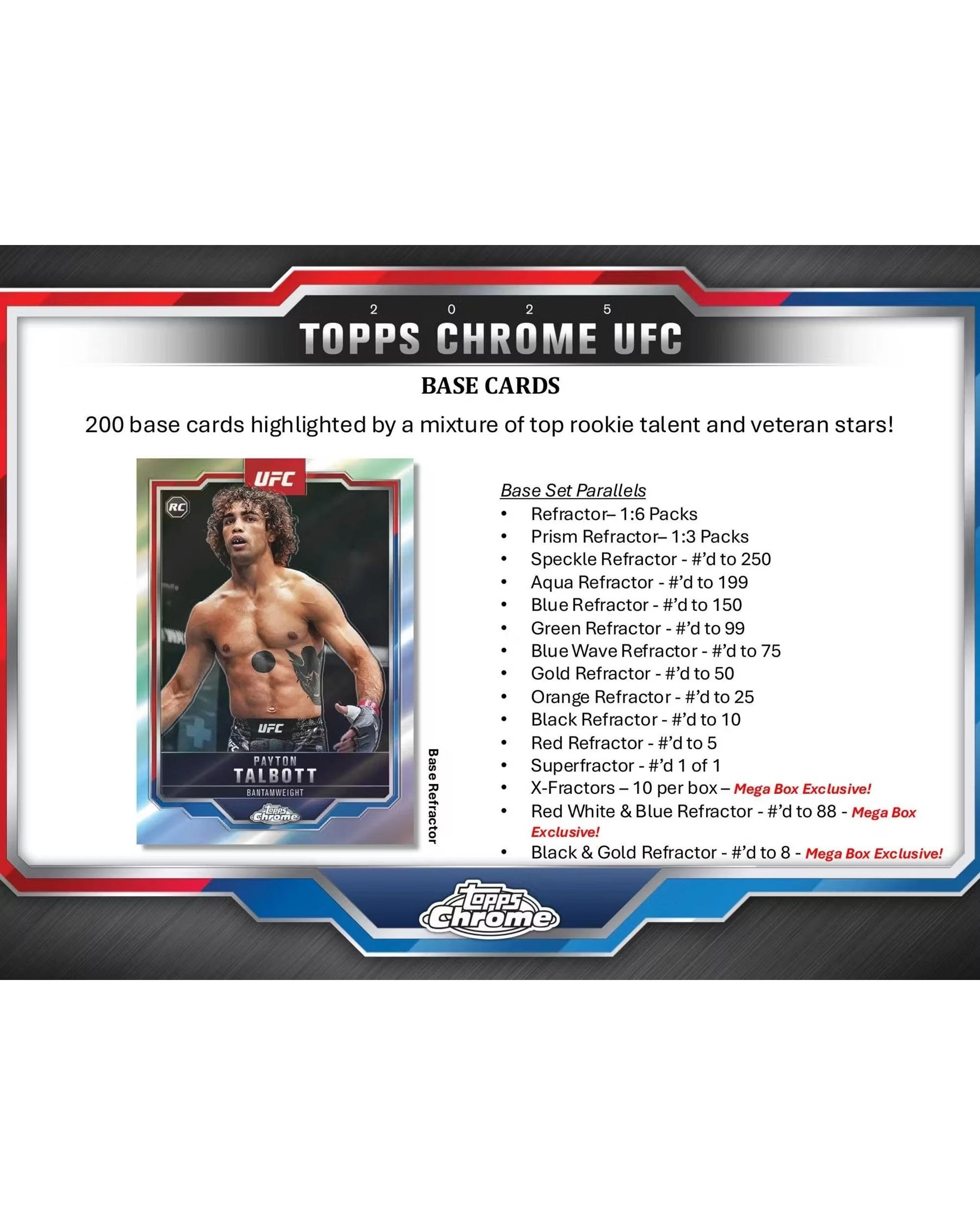 5 Topps 2025 Chrome UFC Mega Box, 5 of 10