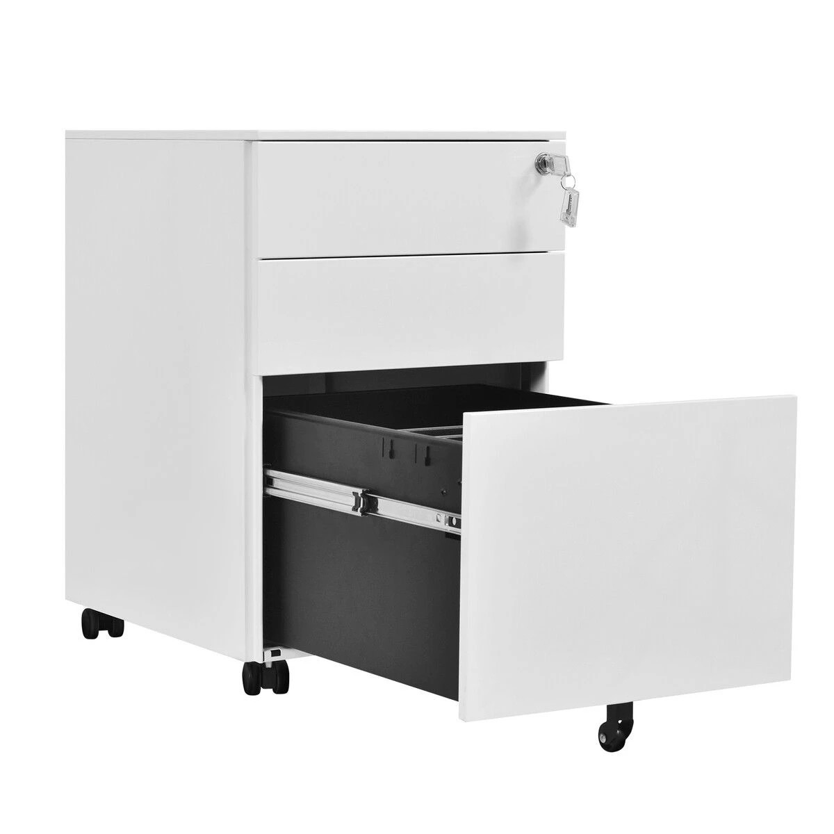 3 Ausway Steel File Cabinet 3 Drawers Metal Office Under Desk, 3 of 3