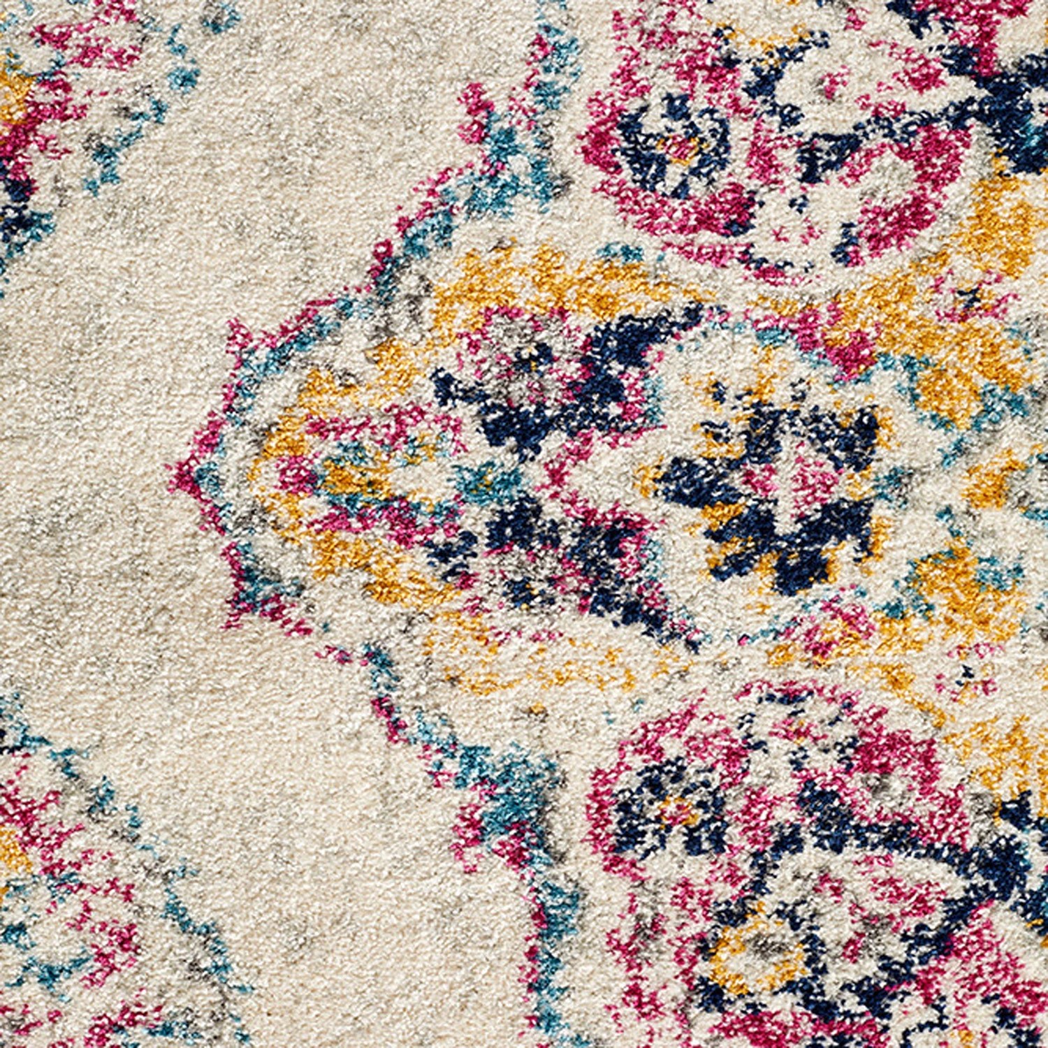 1 Common Ground Rugs Gallery 864 200x200cm - Medium Round Power Loomed Pet Friendly Rug - Natural, 1 of 3