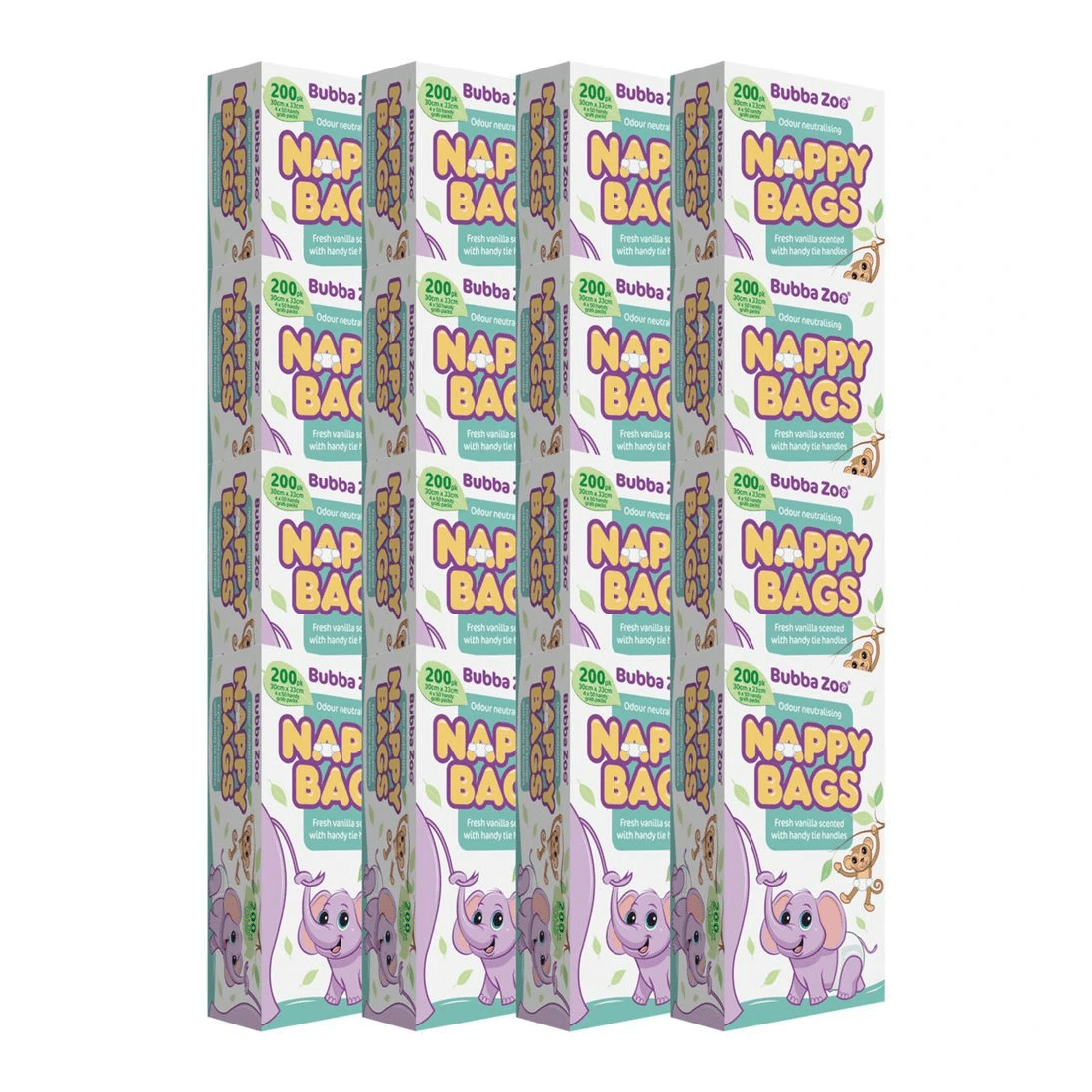 1 Bubba Zoo Nappy Bags 3200 Pack, 1 of 1