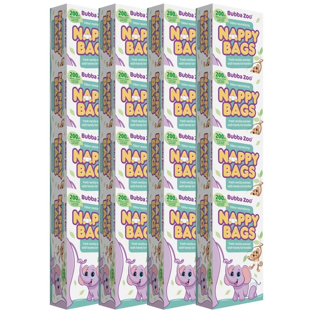 1 Bubba Zoo Nappy Bags 3200 Pack, 1 of 1
