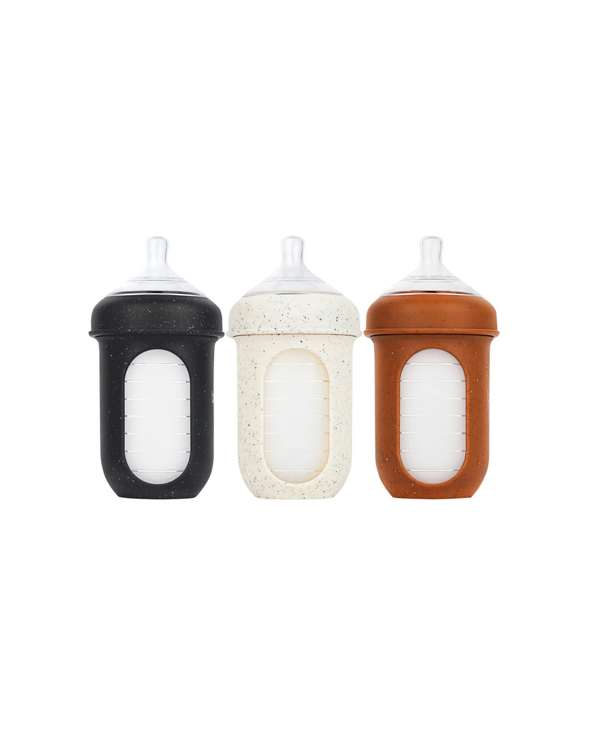2 Boon 2x 3pc Nursh Collapsible Silicone Baby Bottle Speckle 237ml - Multi, 2 of 8