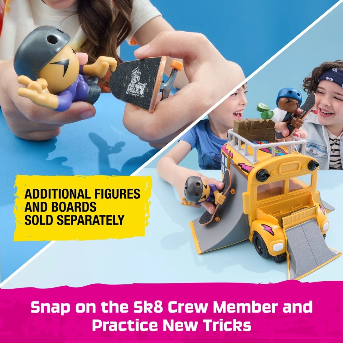 6 Tech Deck 2-in-1 Transforming Ultra Sk8 Bus Set, 6 of 10