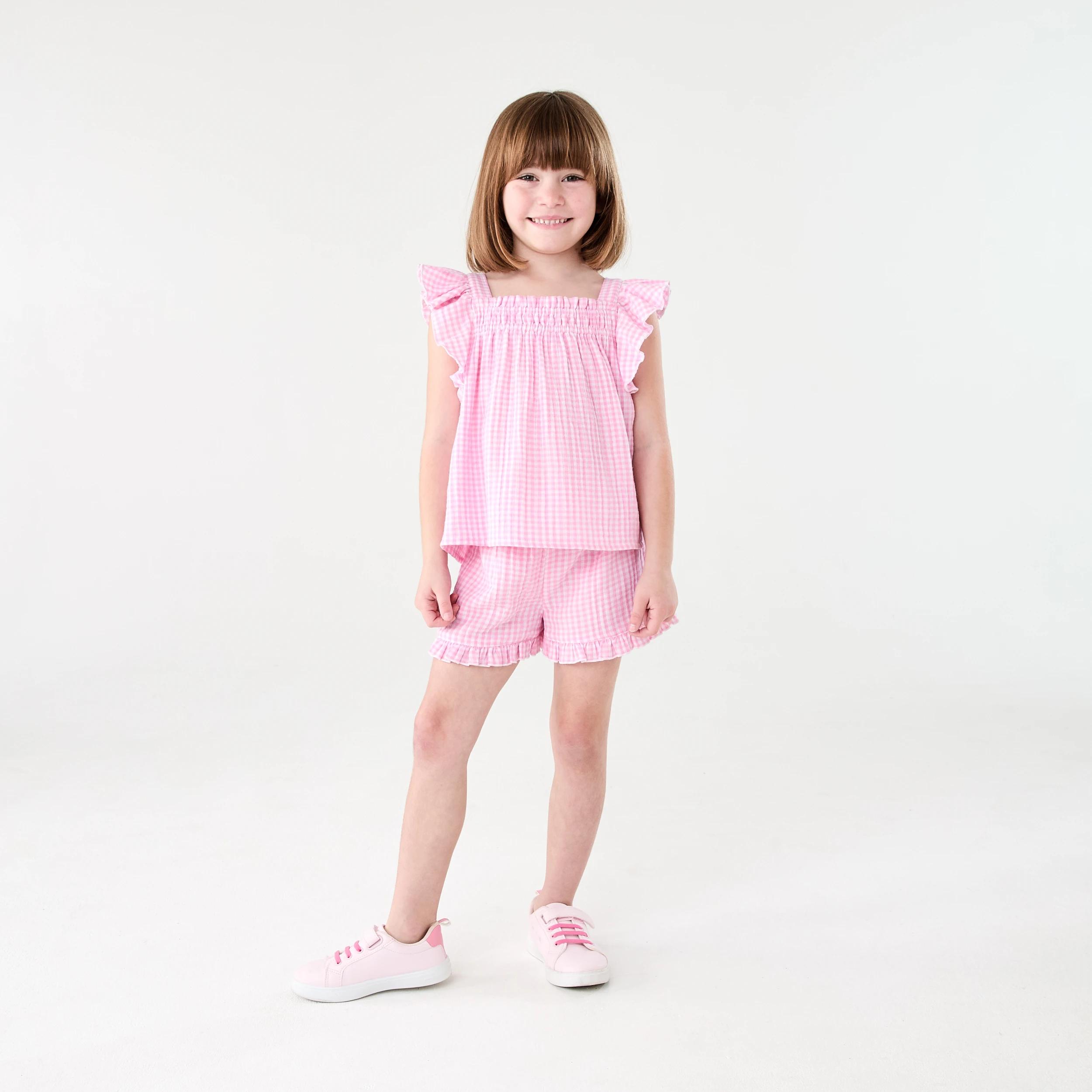 6 Woven Frill Top PINK GINGHAM, 6 of 7